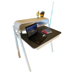 21st Century Modern Handmade Desk in White and Laminated top by Amani Saad.