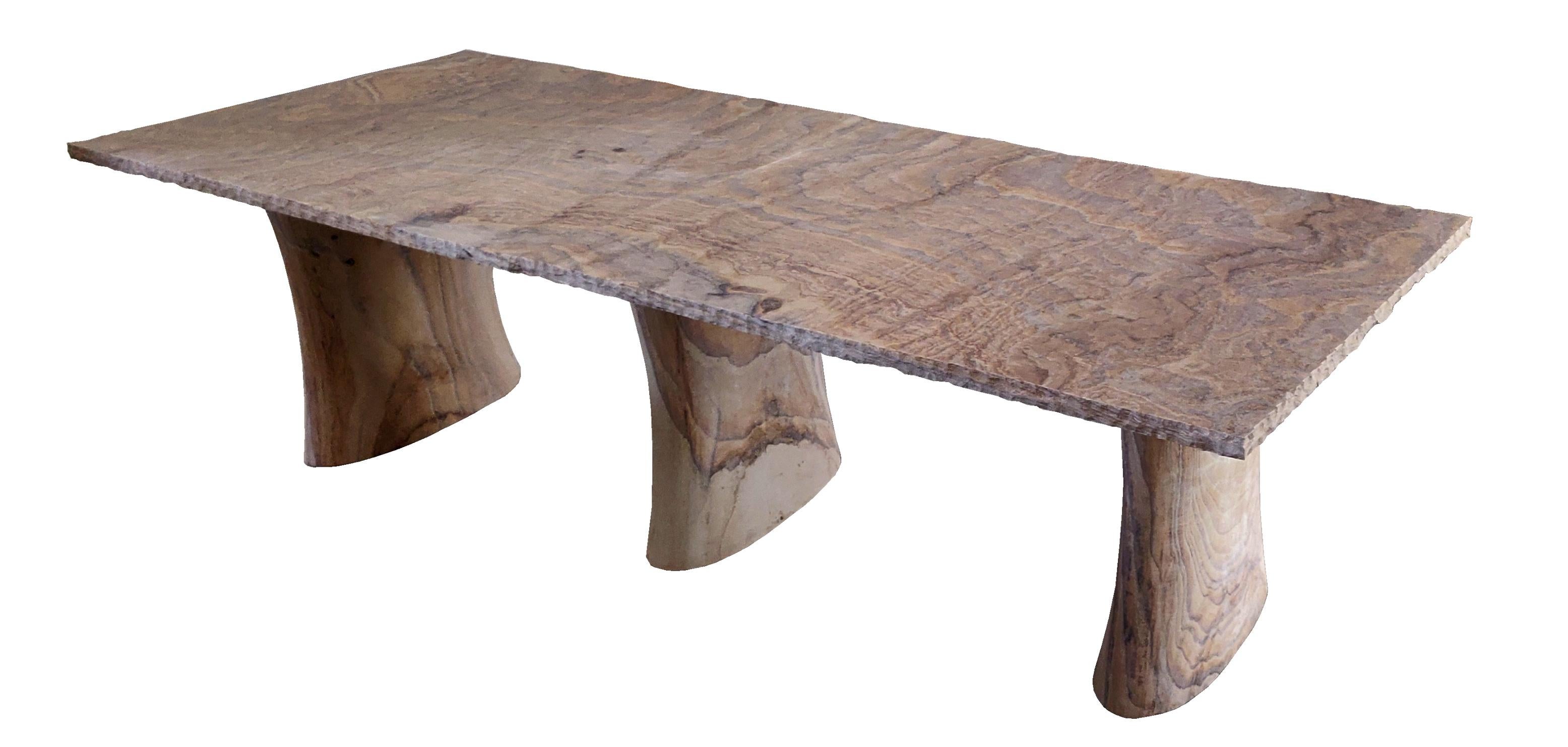 Indian Rise Dining Table Handcrafted in India by Paul Mathieu for Stephanie Odegard For Sale