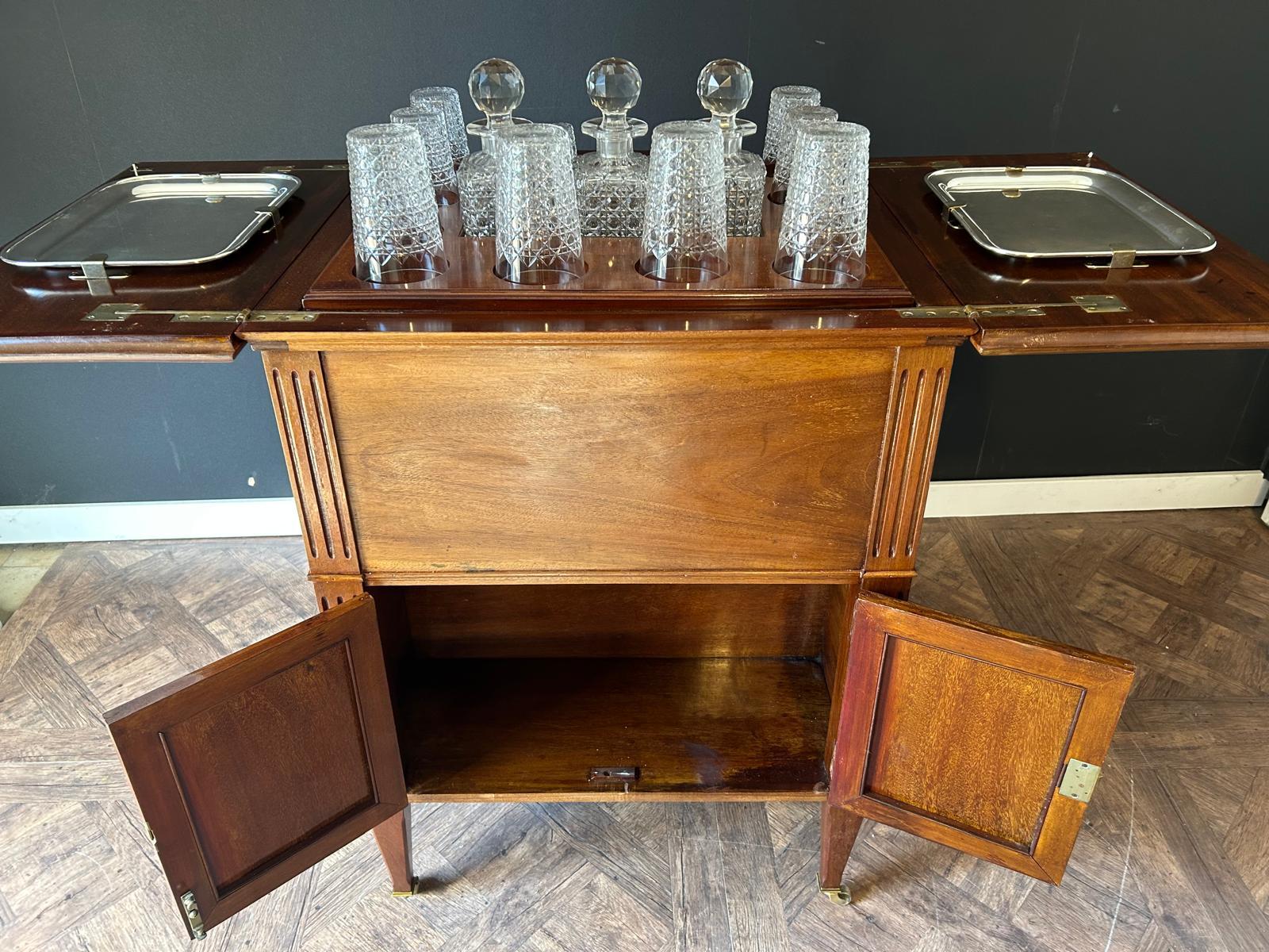 Rising Drink Cabinet, Cocktail Bar, Dry Bar, Folding Bar, Pop Up Cabinet For Sale 12