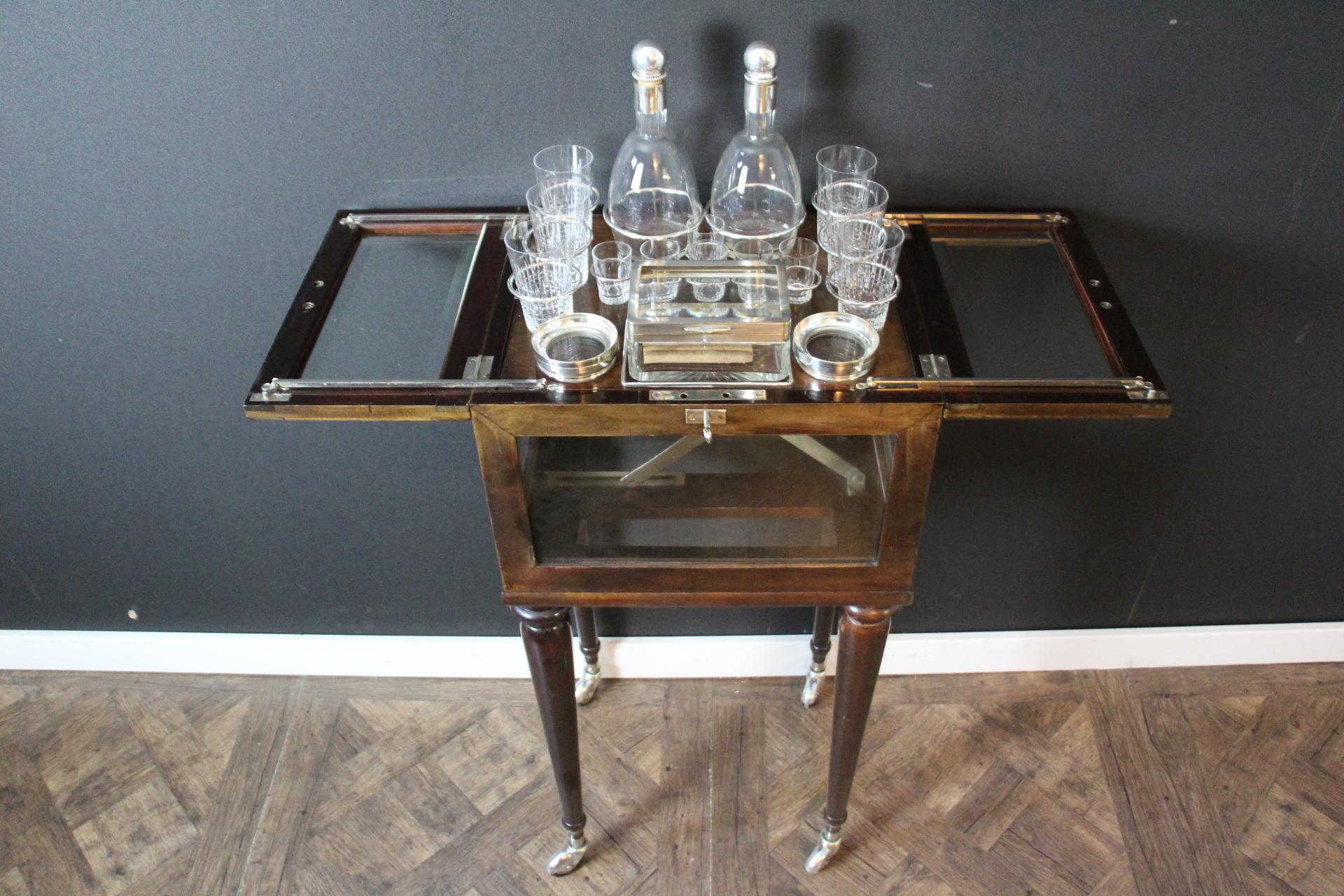British Rising Drink Cabinet, Cocktail Bar, Dry Bar, Folding Bar, Pop Up Bar, Bar Cart For Sale
