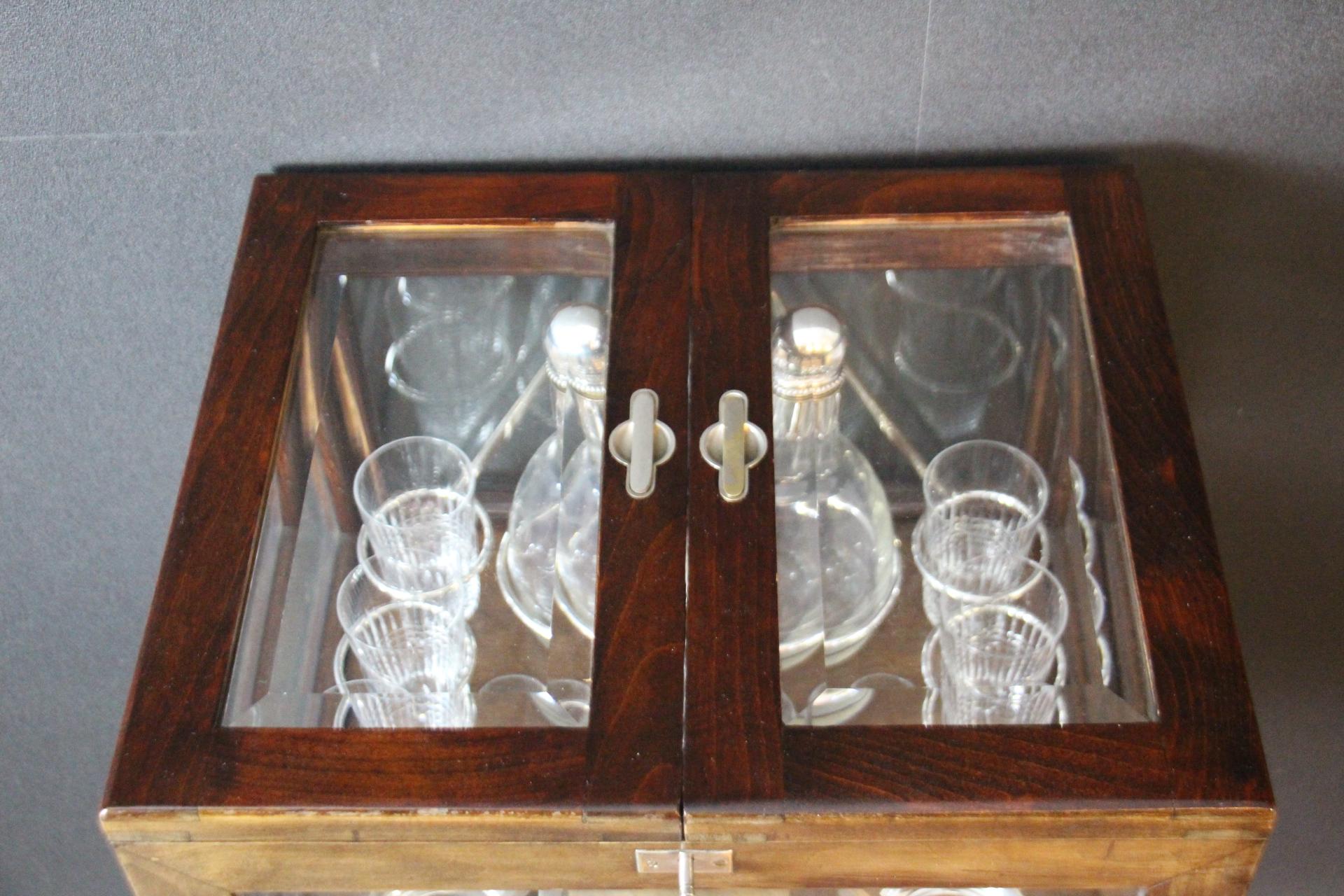 Rising Drink Cabinet, Cocktail Bar, Dry Bar, Folding Bar, Pop Up Bar, Bar Cart In Good Condition For Sale In Saint-Ouen, FR
