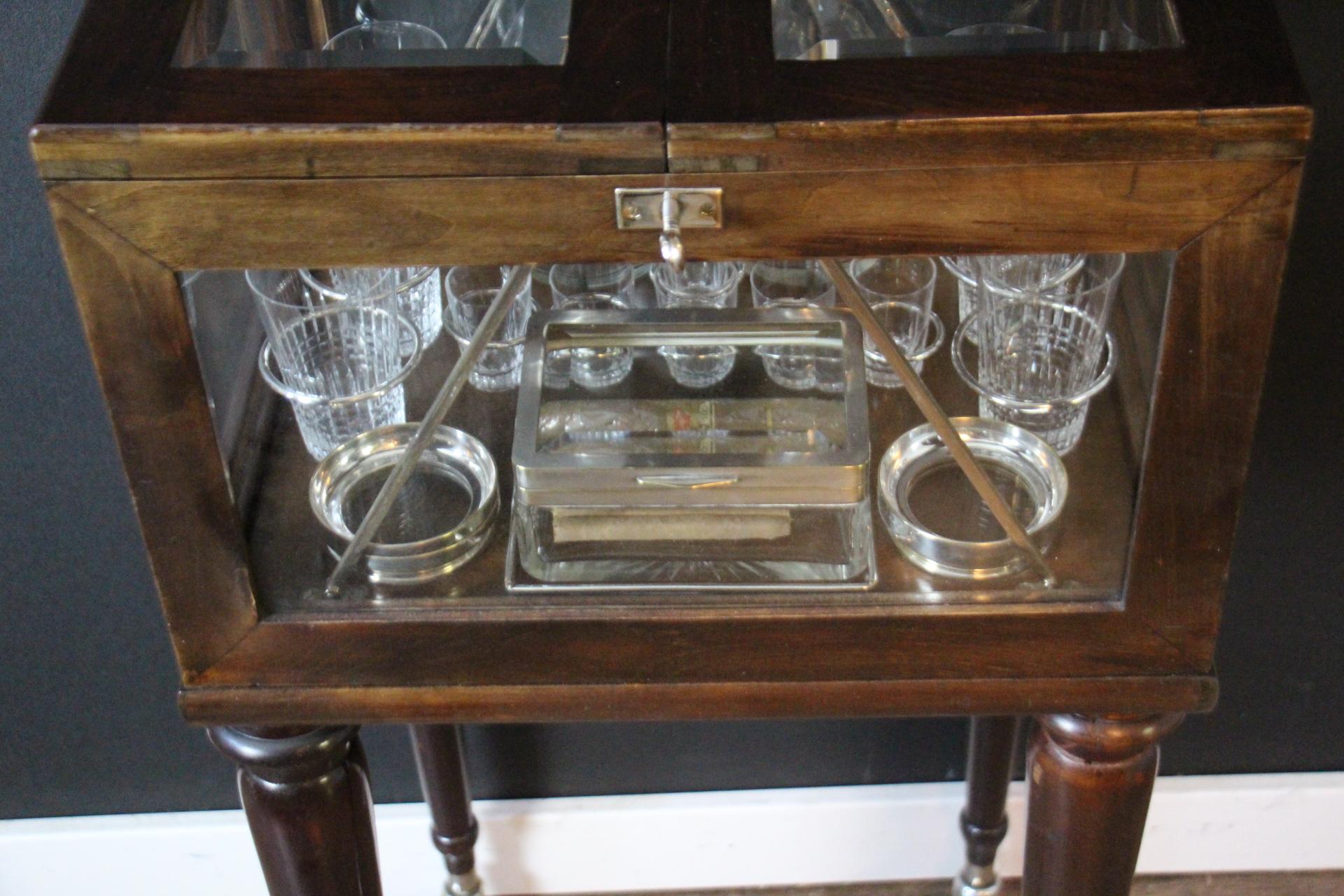 20th Century Rising Drink Cabinet, Cocktail Bar, Dry Bar, Folding Bar, Pop Up Bar, Bar Cart For Sale