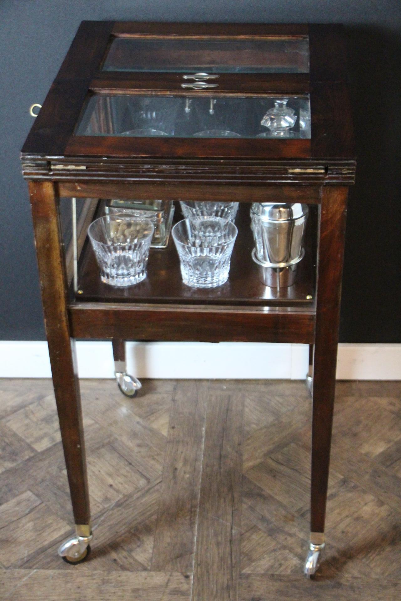 Crystal Rising Drink Cabinet, Cocktail Bar, Dry Bar, Folding Bar, Pop Up Bar, Bar Cart For Sale