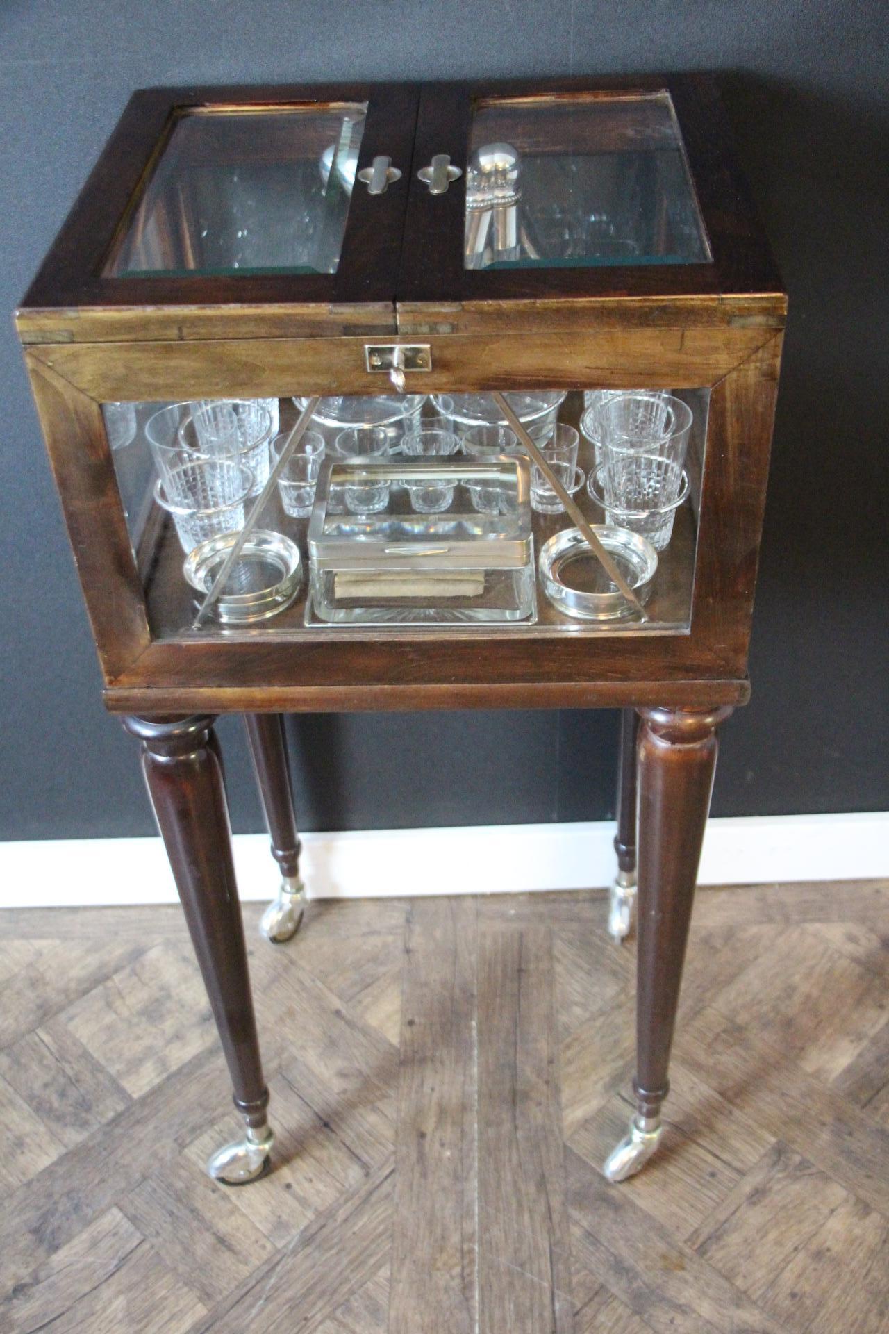 Crystal Rising Drink Cabinet, Cocktail Bar, Dry Bar, Folding Bar, Pop Up Bar, Bar Cart For Sale