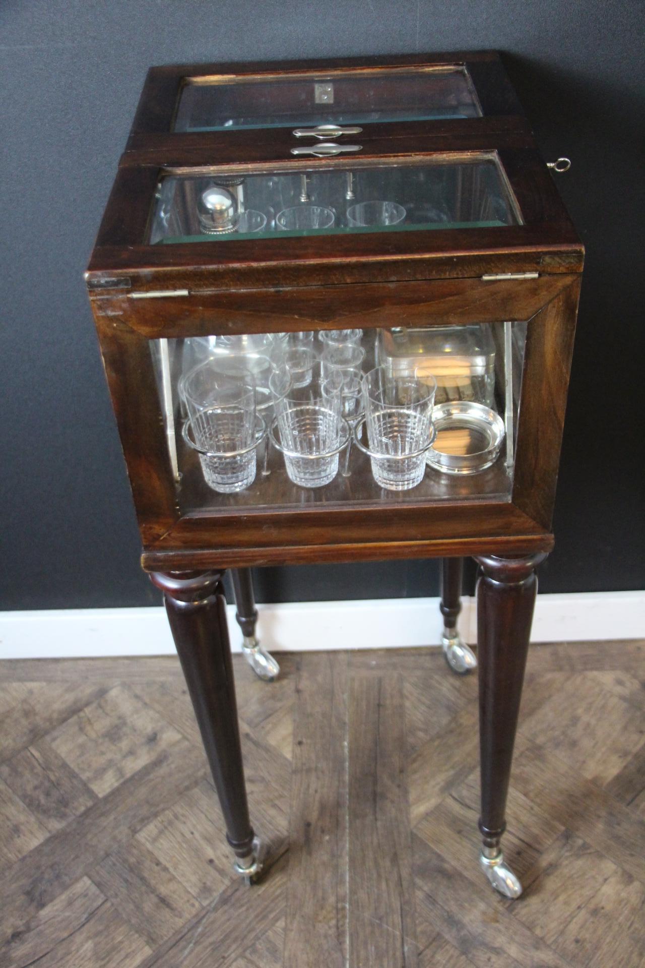Rising Drink Cabinet, Cocktail Bar, Dry Bar, Folding Bar, Pop Up Bar, Bar Cart For Sale 1