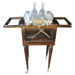 Antique Rising Drink Cabinet, Cocktail Bar, Dry Bar, Folding Bar, Pop Up Bar, Bar Cart