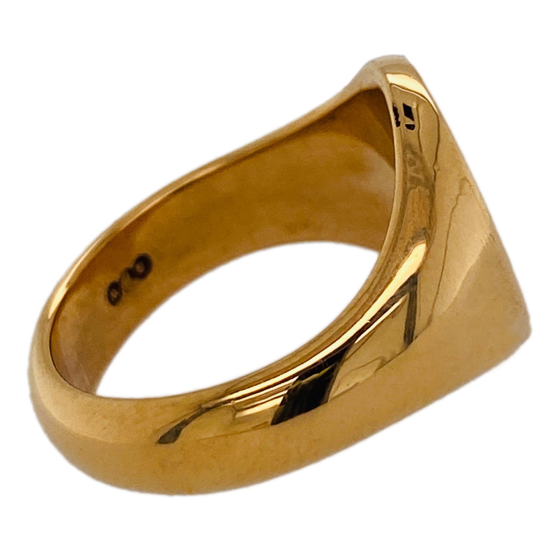 Rising Phoenix Signet Ring in 22 Carat Yellow Gold In Good Condition In Sherman Oaks, CA