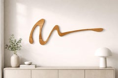 Large Contemporary Wood Wall Sculpture- Risk- by Brazilian Artist Leonardo Bueno