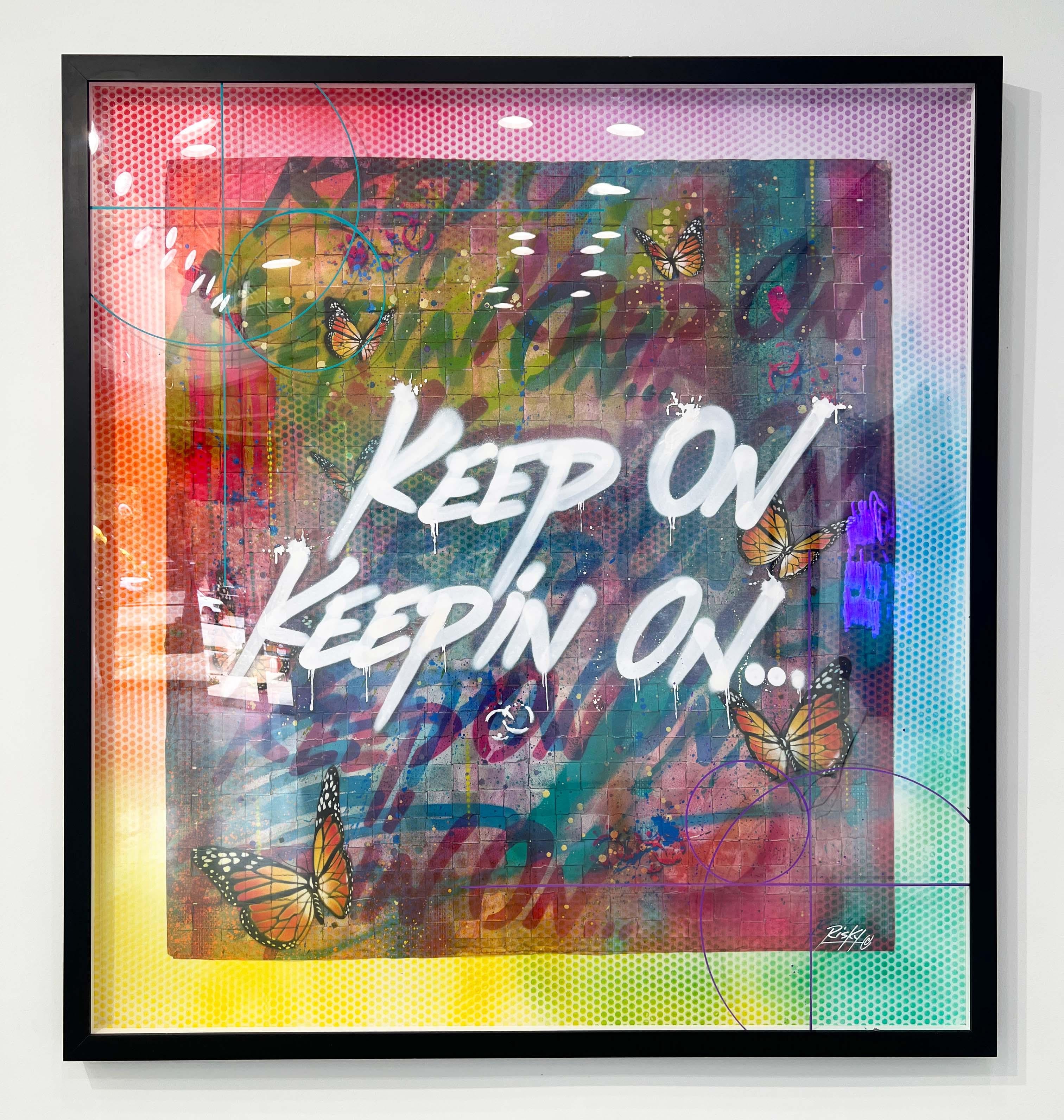 Keep On Keepin On Woven #4 - Mixed Media Art by RISK