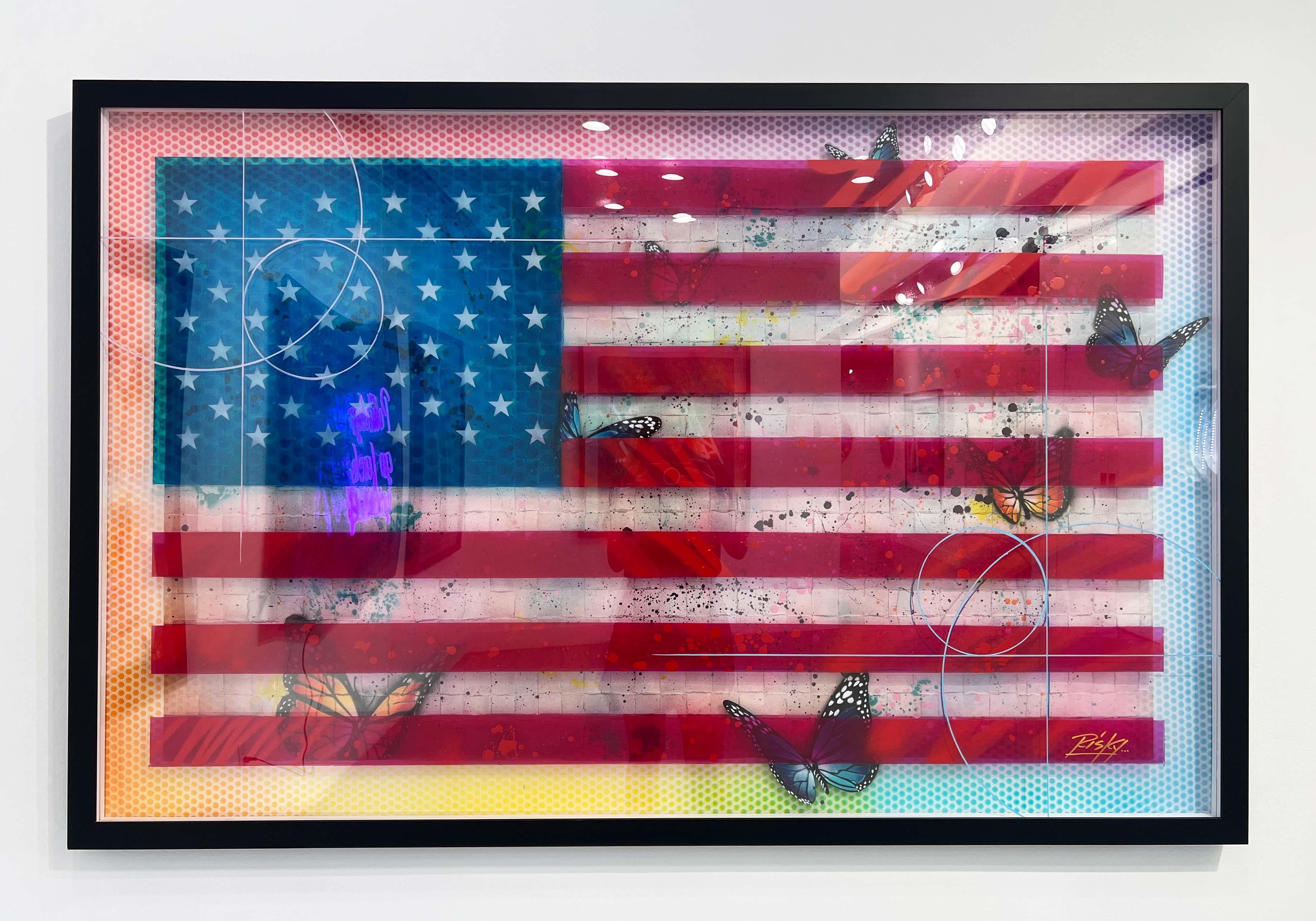  My Flag Deconstructed - Mixed Media Art by RISK