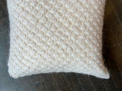 "RISO" Handmade Wool Off-White Pillow by Le Lampade