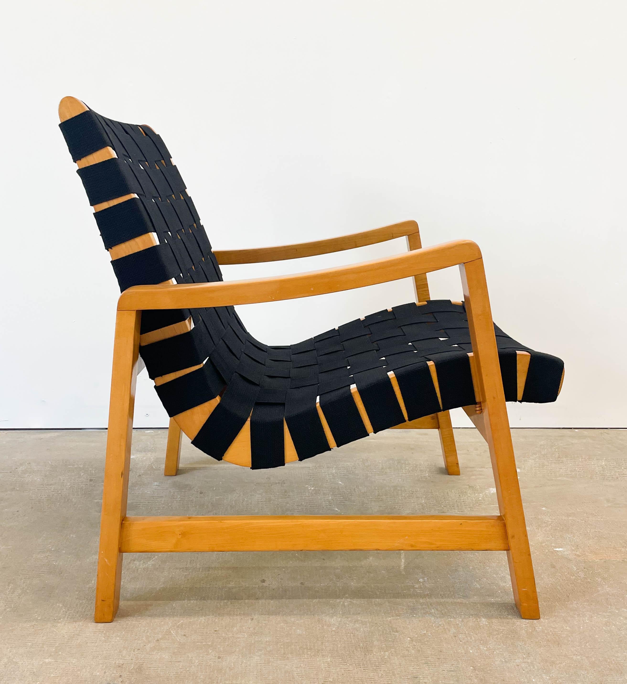 XX secolo Risom Webbed Knoll Armchair