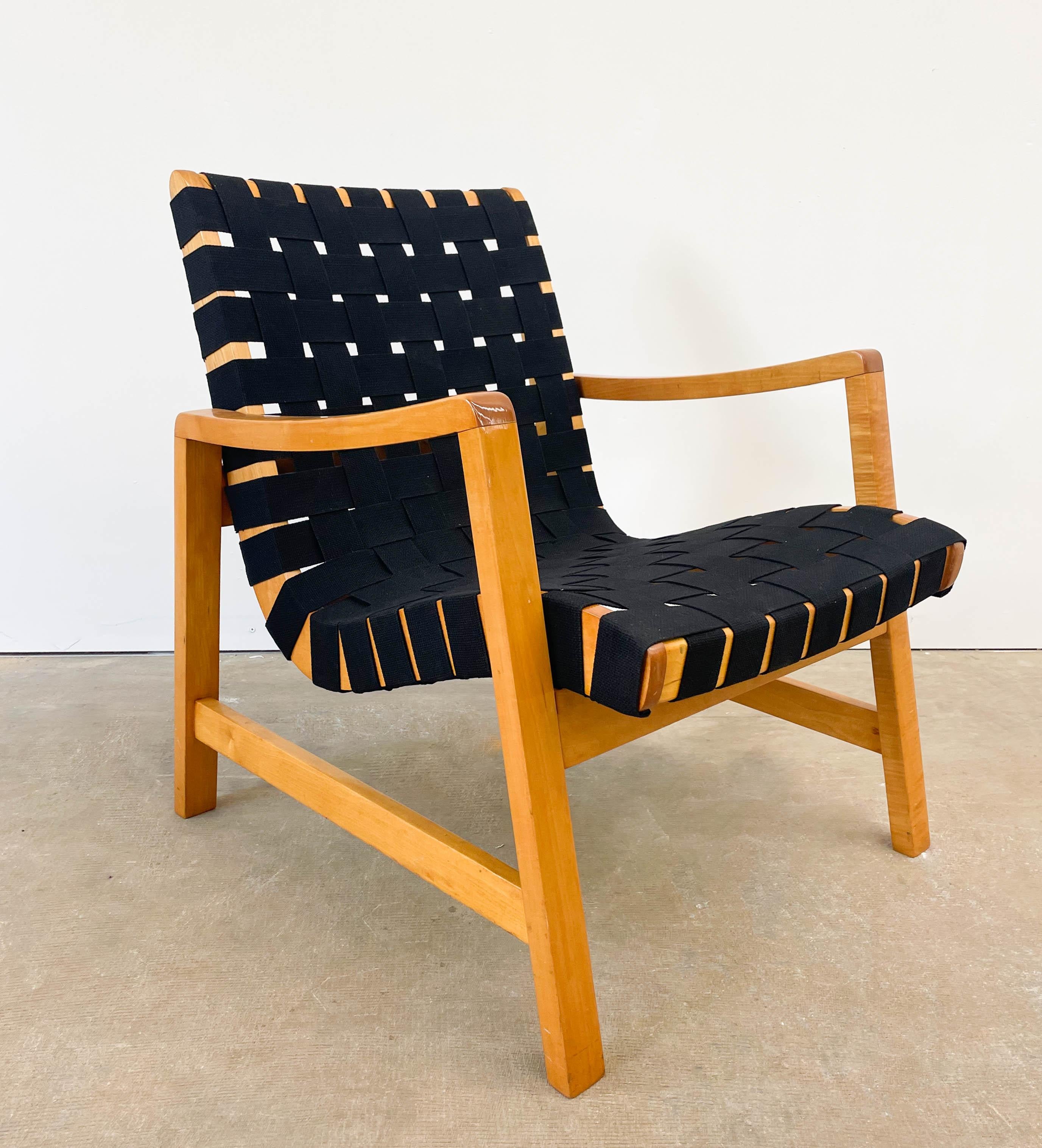 Acero Risom Webbed Knoll Armchair