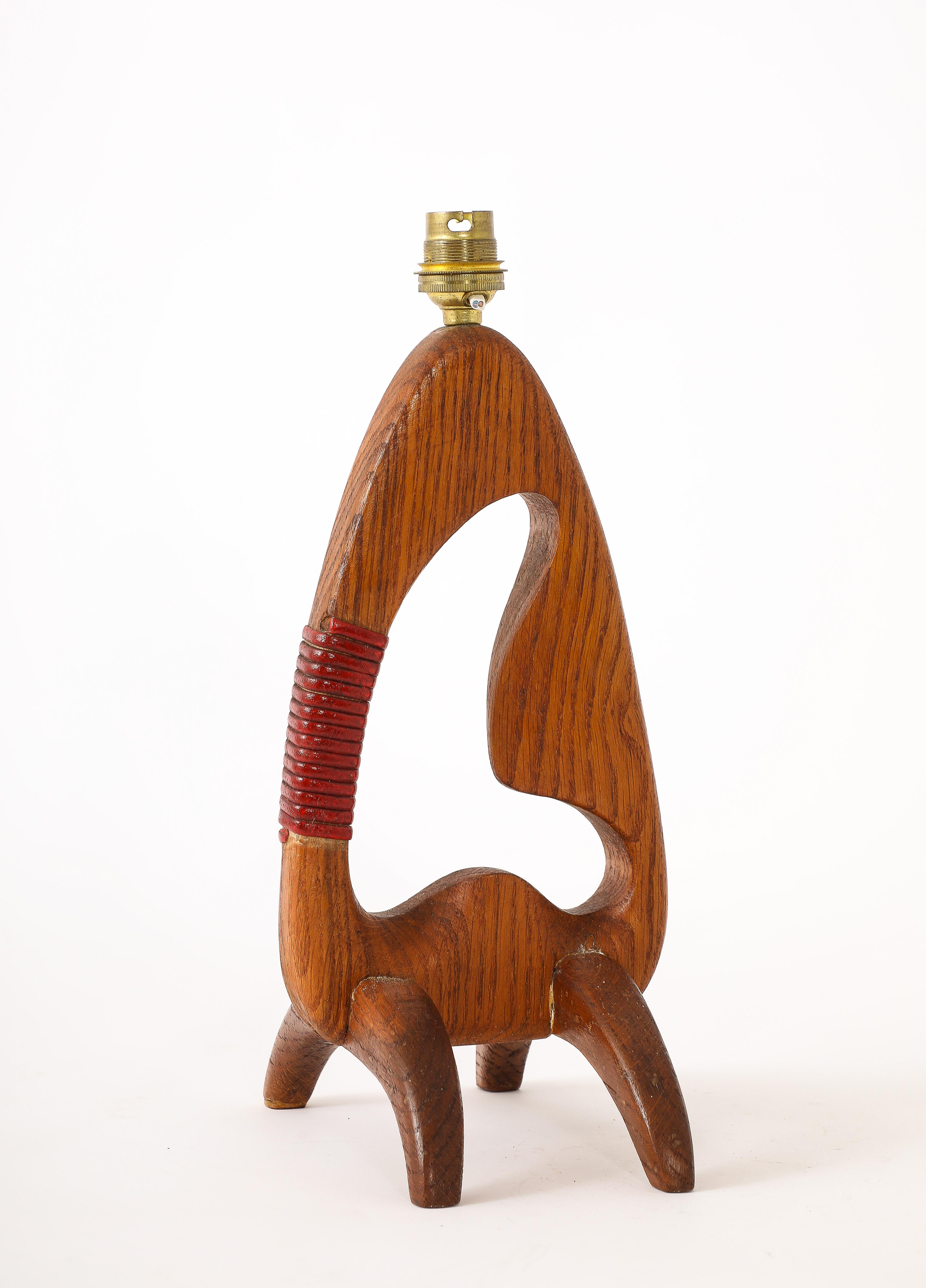 Lámpara de nogal Rispal, Francia Años 60 siglo XX en venta