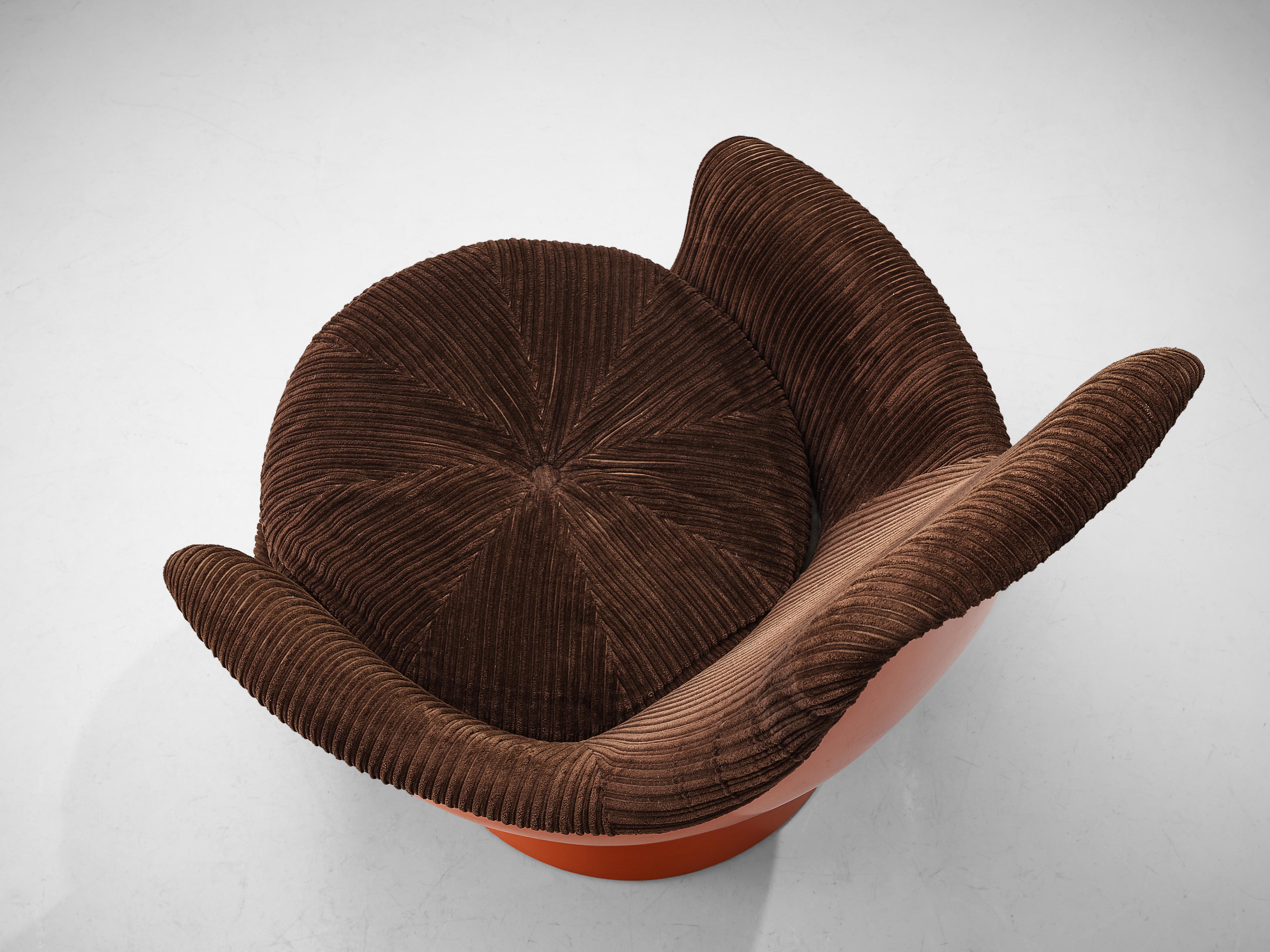 Finnish Risto Halme for Peem Oy Lounge Chair Model Tina in Fiberglass
