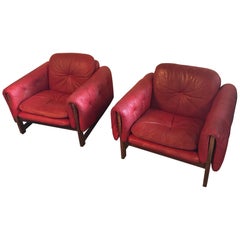 Risto Halme Pair of "Milano" Lounge Chairs Manufactured by Peem Oy Finla