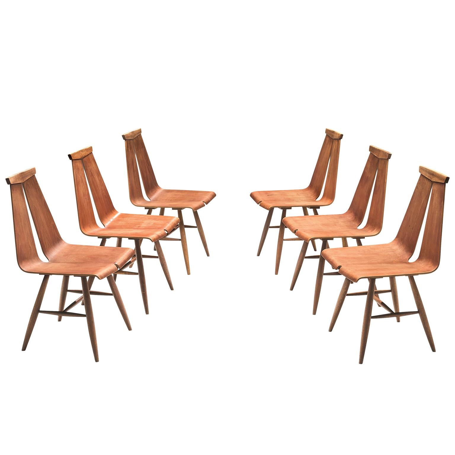 Risto Halme Set of Six Dining Chairs in Teak for Isku