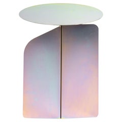 Risvolto 02 Mesas arco iris de metal fabricadas en Italia por Enrico Girotti