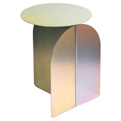 Risvolto 03 Mesas arco iris de metal fabricadas en Italia por Enrico Girotti
