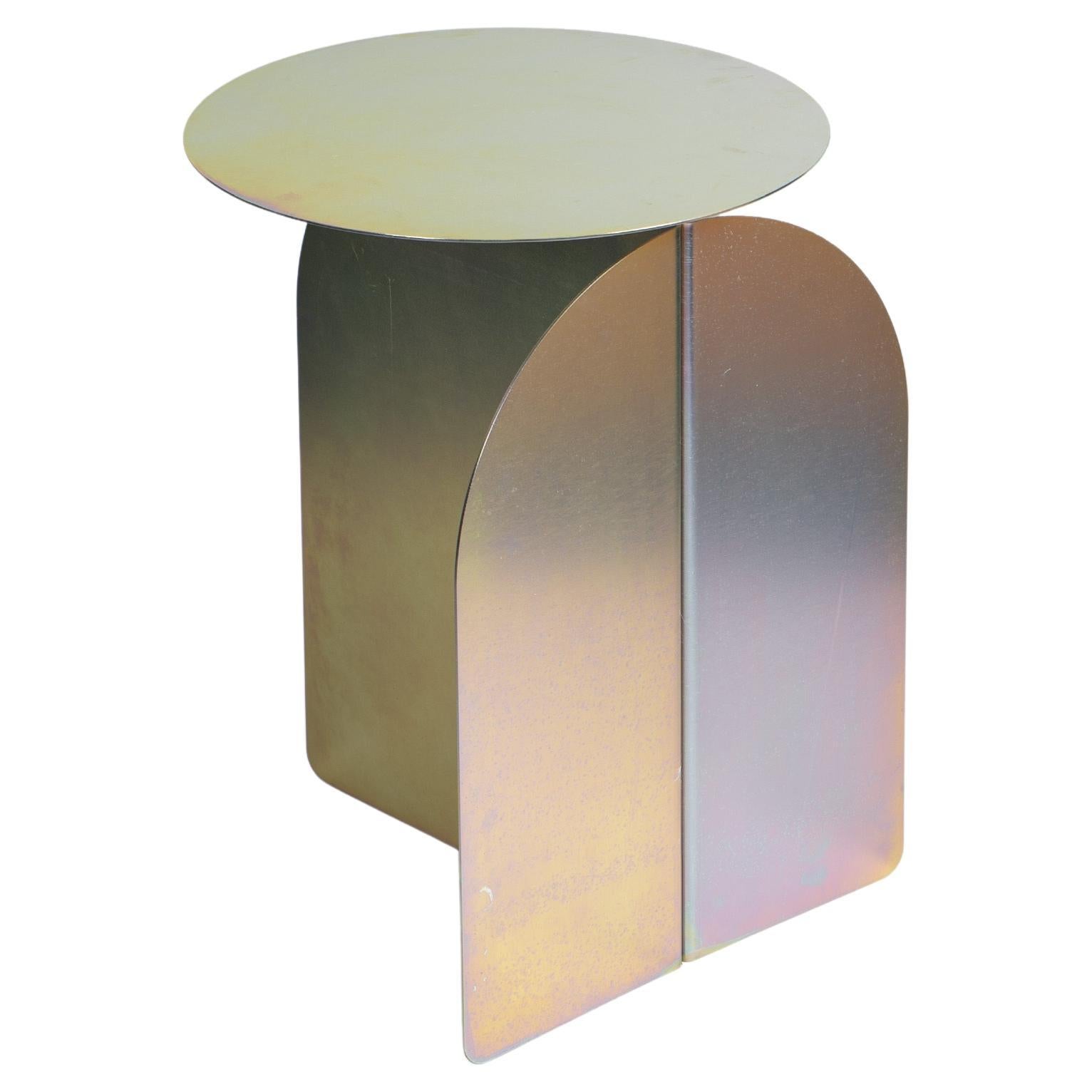 Risvolto 03 Regenbogen-Metalltische, hergestellt in Italien von Enrico Girotti