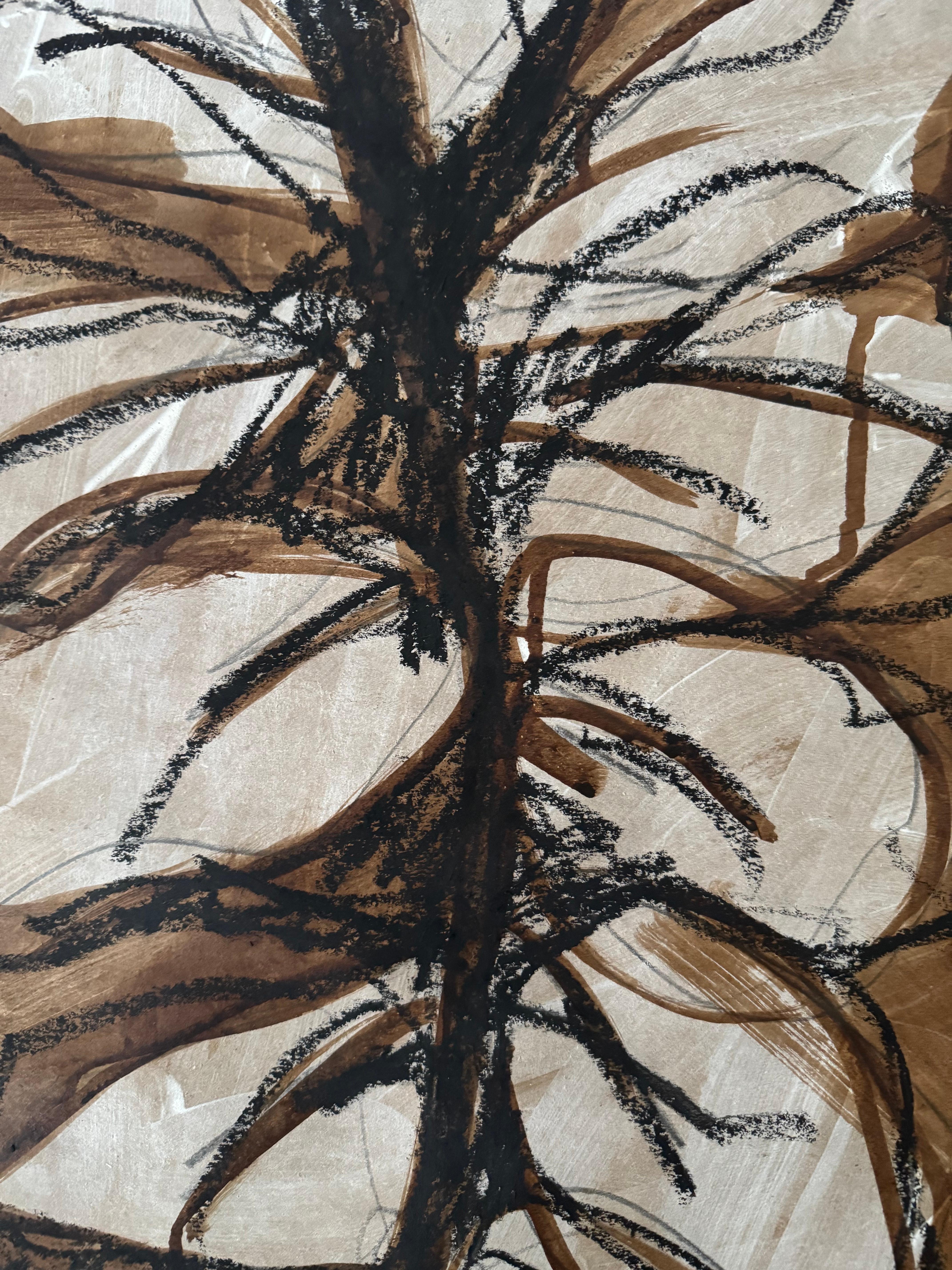 Feuilles N6. Mixed Media - Art by Rita Alaoui