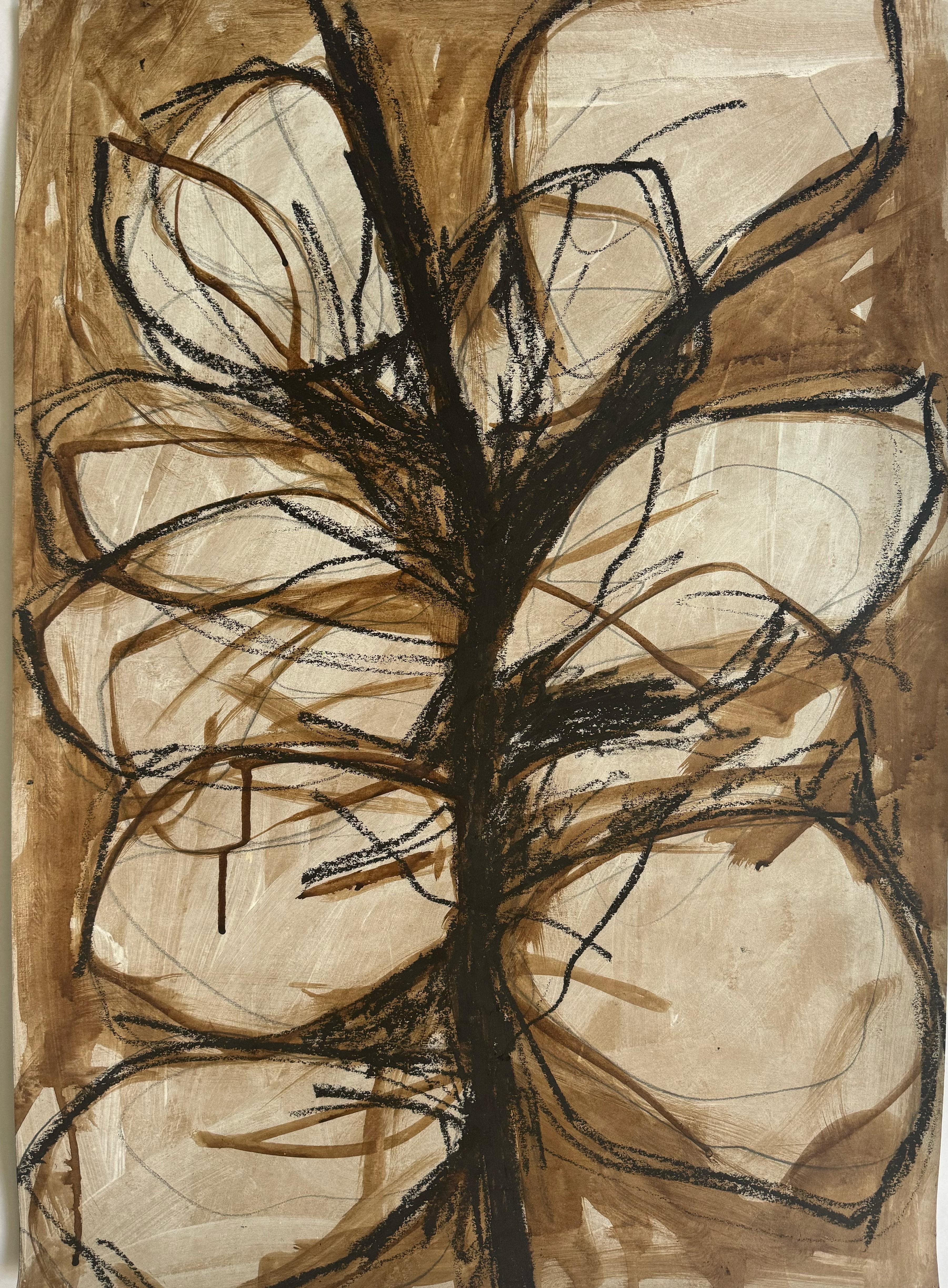 Feuilles N6. Mixed Media - Abstract Art by Rita Alaoui