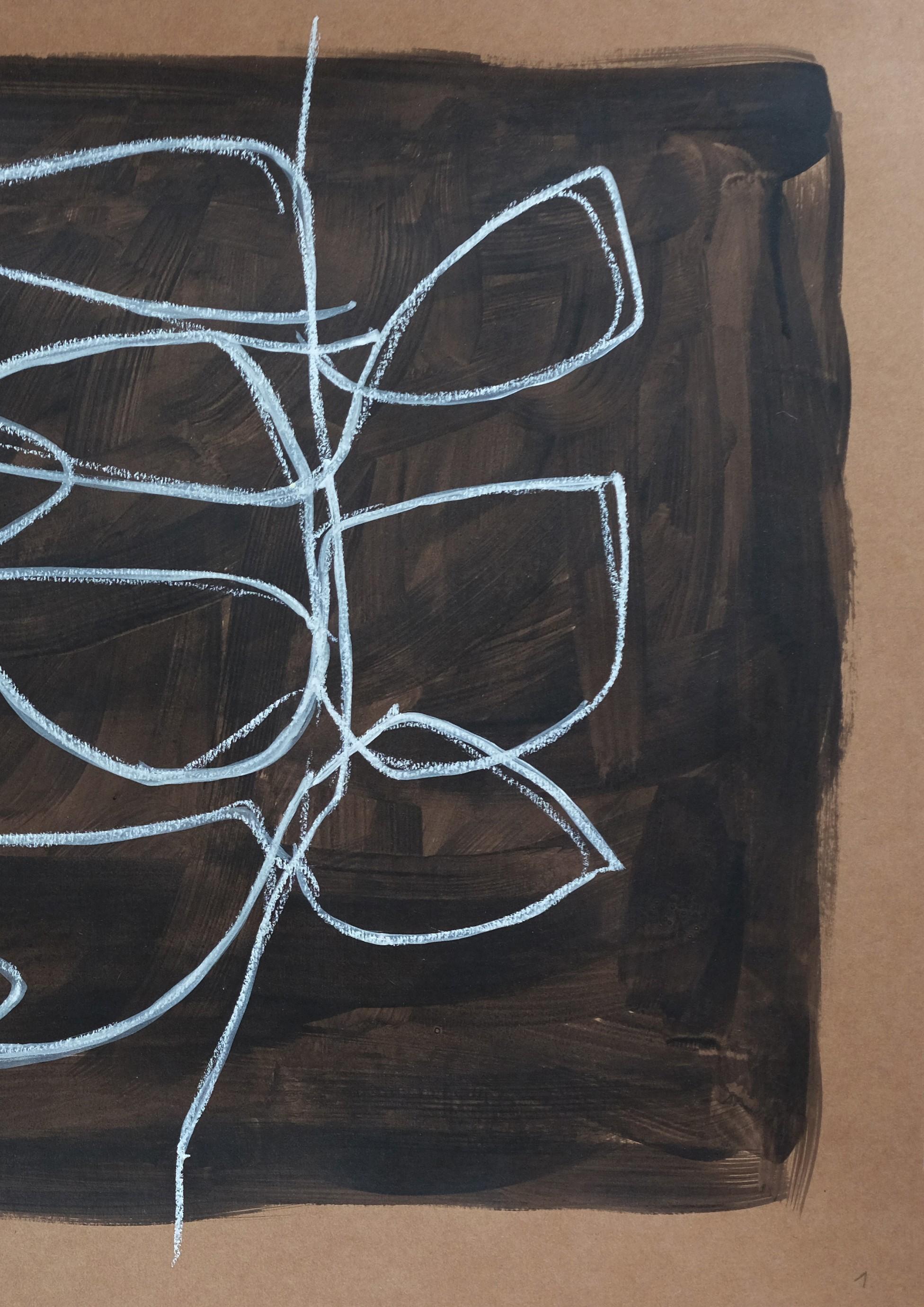 These drawings move beyond mere depiction of plants to capture their energy, rhythm, and transformation—qualities central to Alaoui’s meditation on the cycles of nature and perception. The abstract, minimalist shapes are derived from leaves, yet