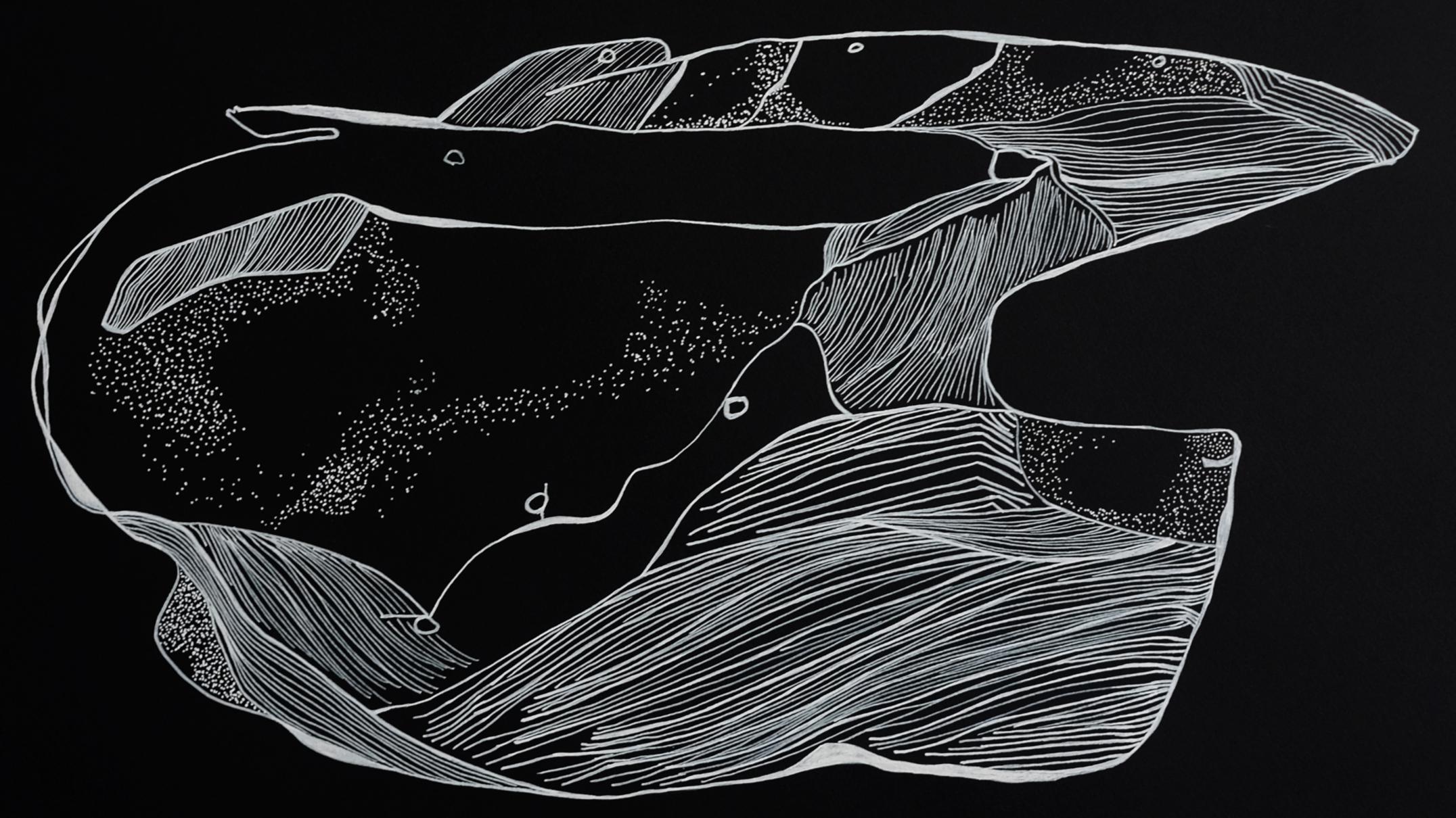 Objet trouvé N 16. Works on Paper - Abstract Art by Rita Alaoui