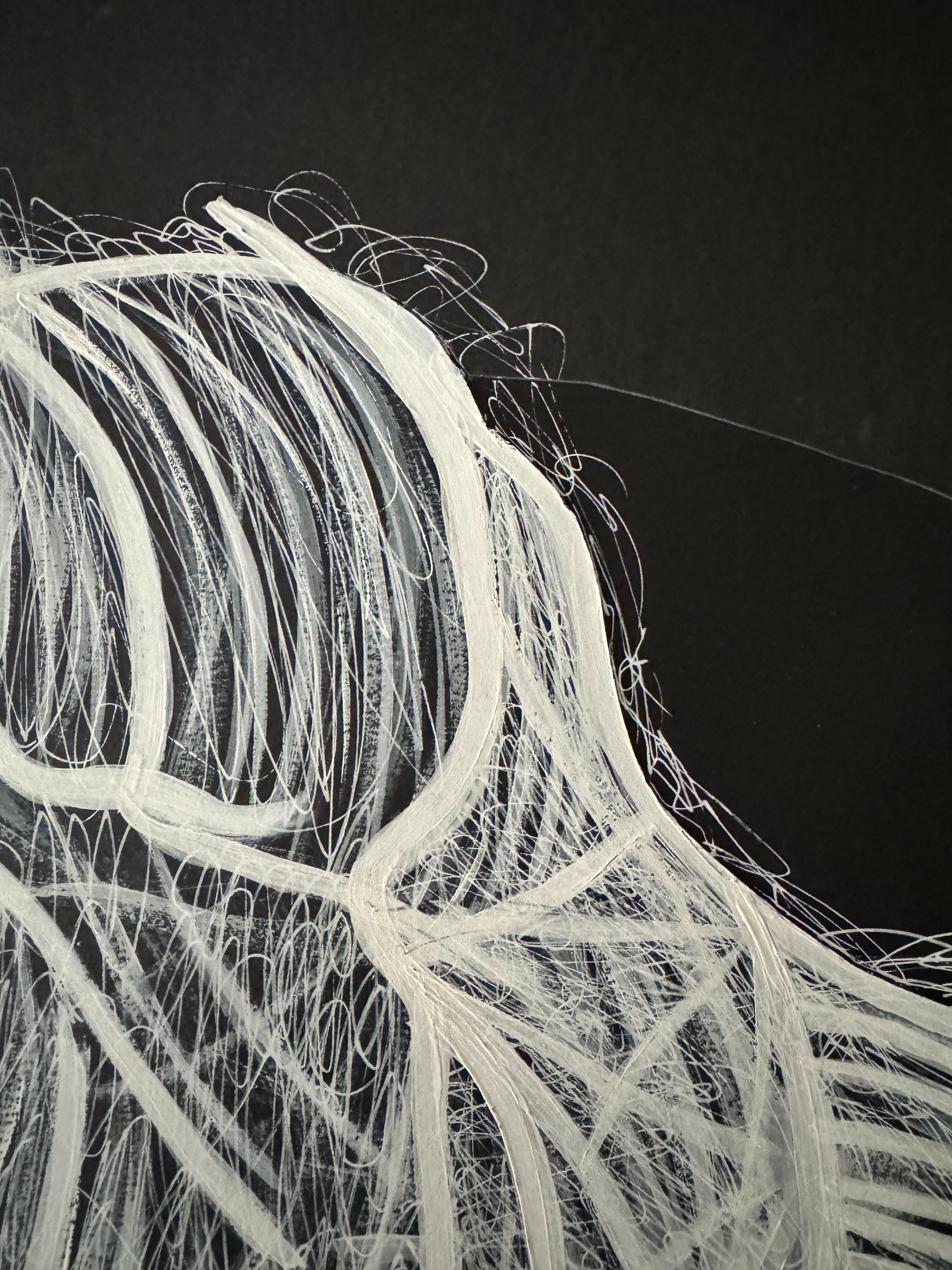 Objeto encontrado N 16. Obras sobre papel - Abstract Painting Negro de Rita Alaoui