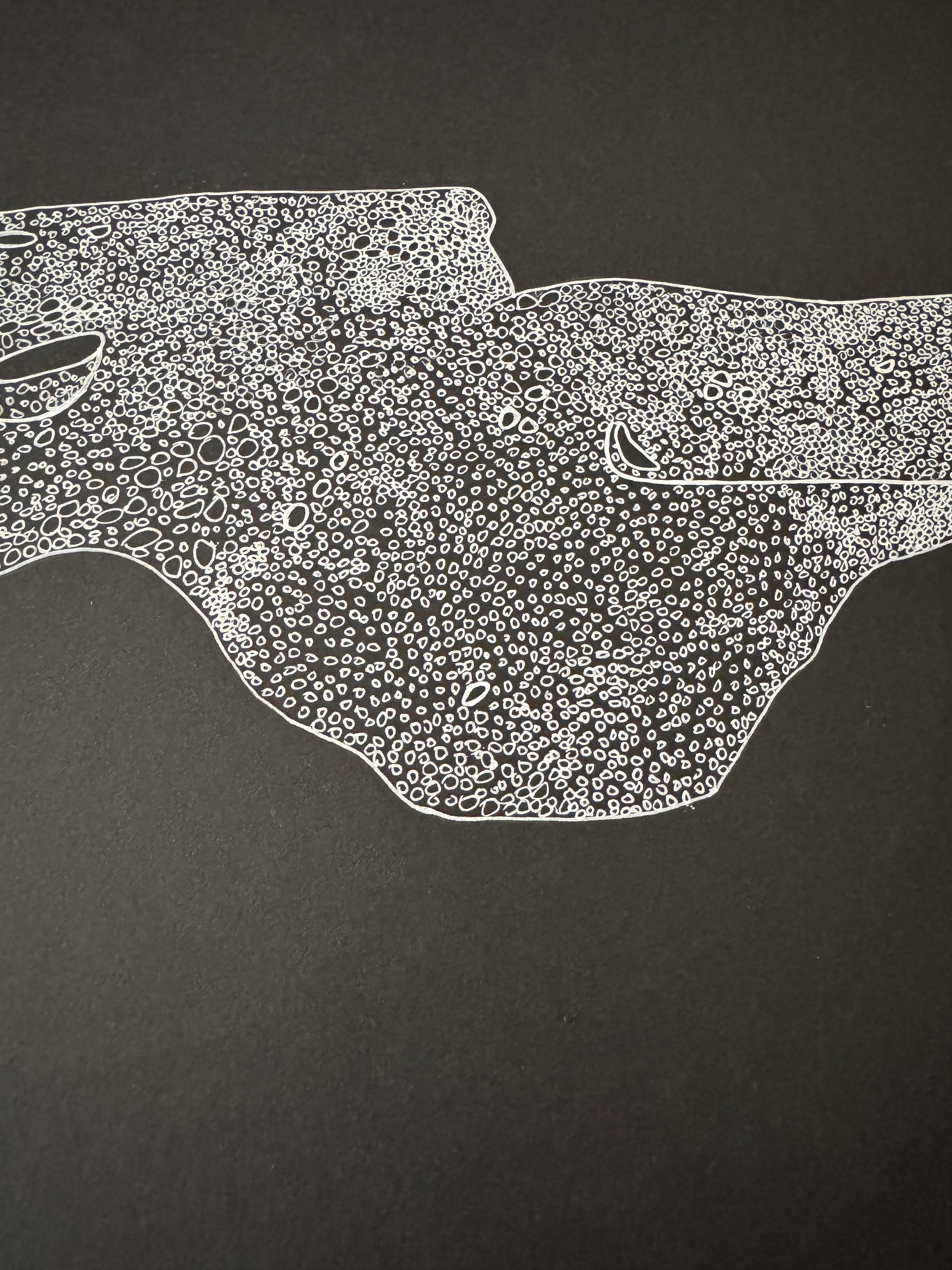 In this evocative series Objets trouvés, Rita Alaoui orchestrates a compelling visual excavation of ordinary remnants—fragments of nature rendered with profound reverence. Across a series (2014–2016), she uses white acrylic to depict these found