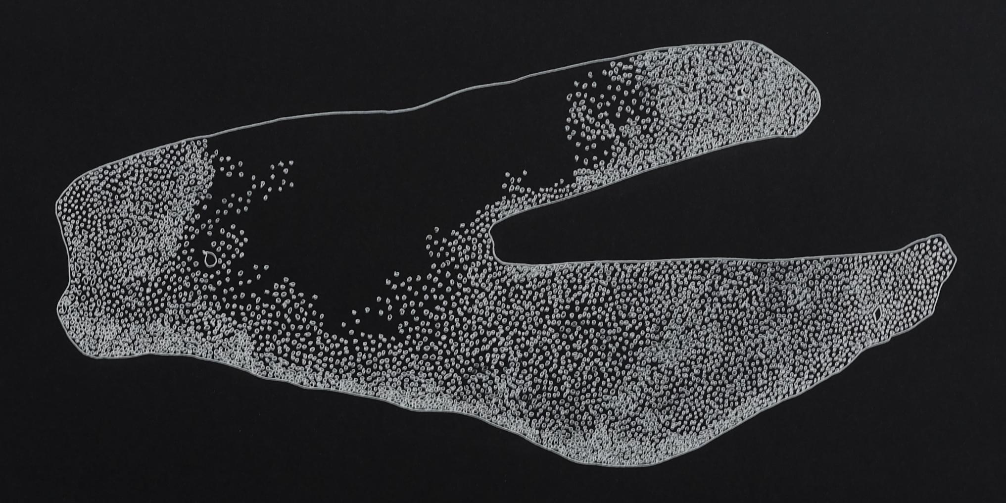 Objet trouvé N 7. Works on Paper - Abstract Painting by Rita Alaoui