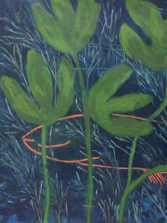 Poisson et hortensias. Color painting