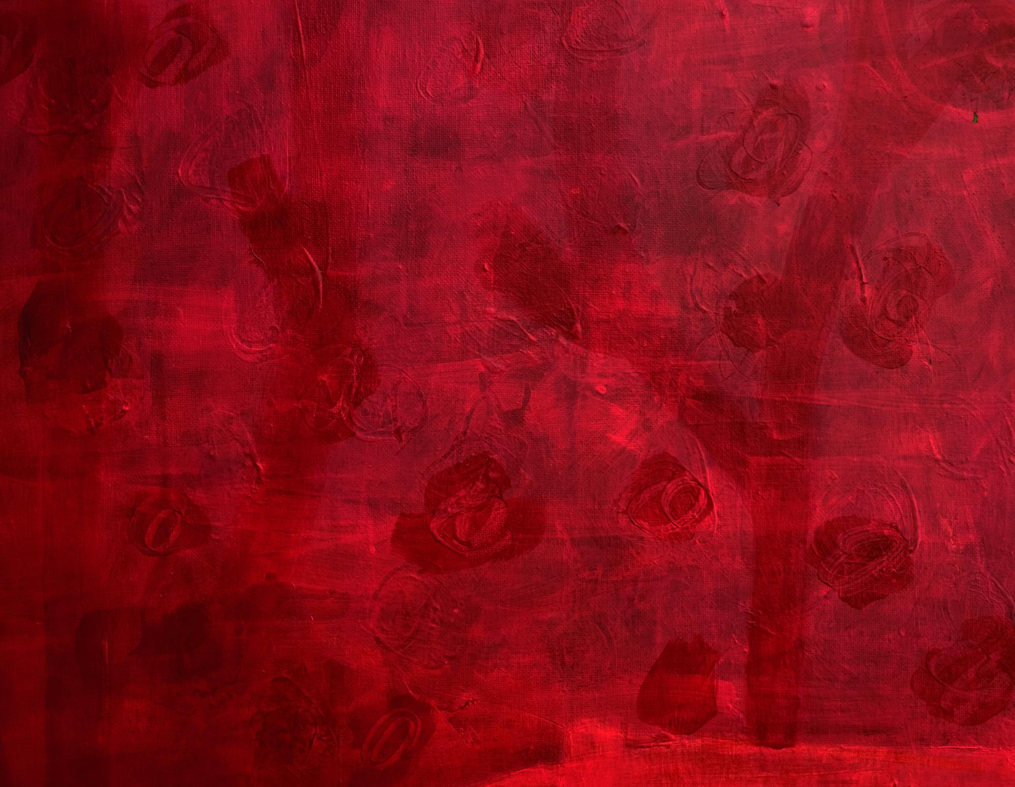 Red Chair #1. Color painting - Abstract Painting by Rita Alaoui