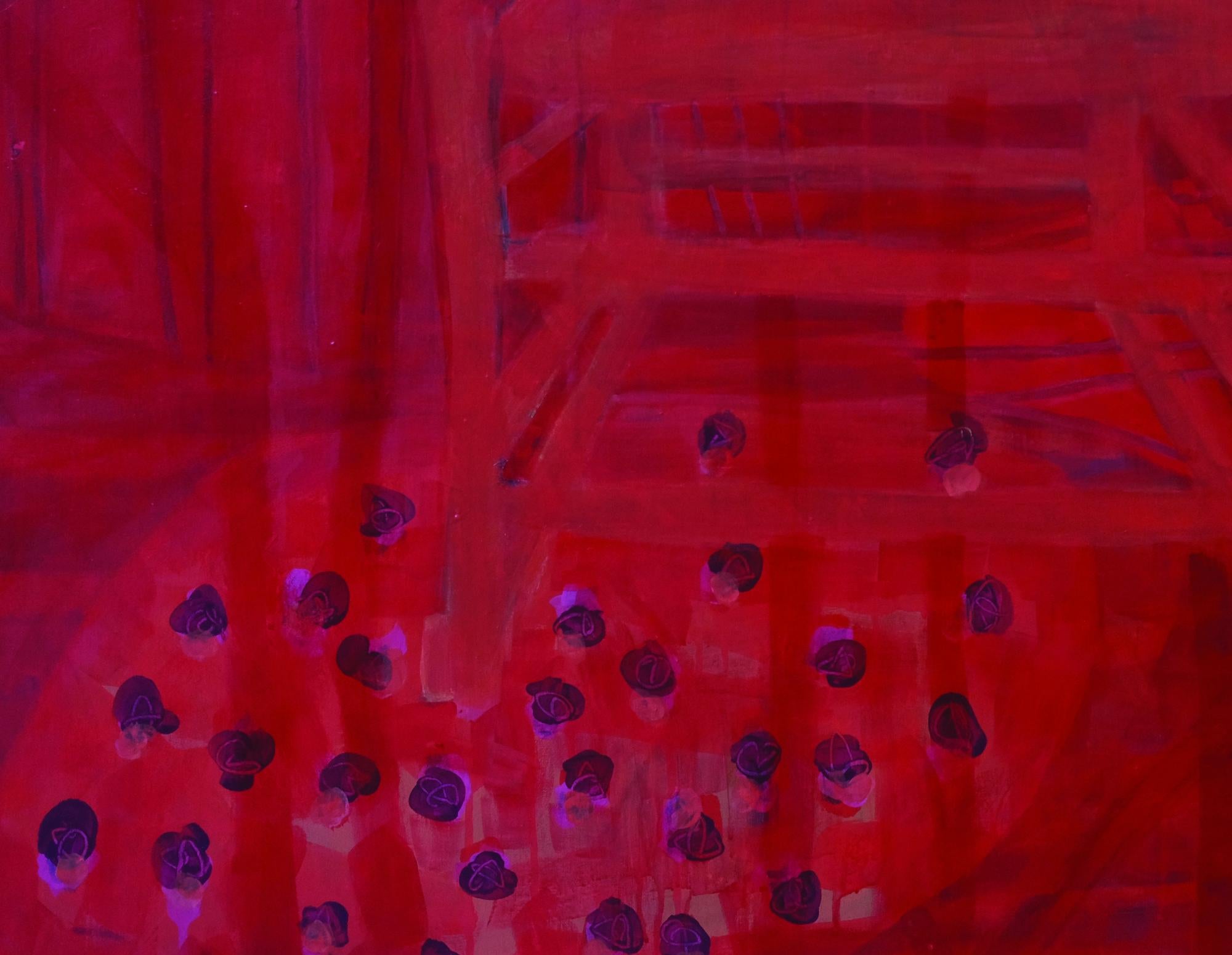 Red Chair #1. Color painting For Sale 1