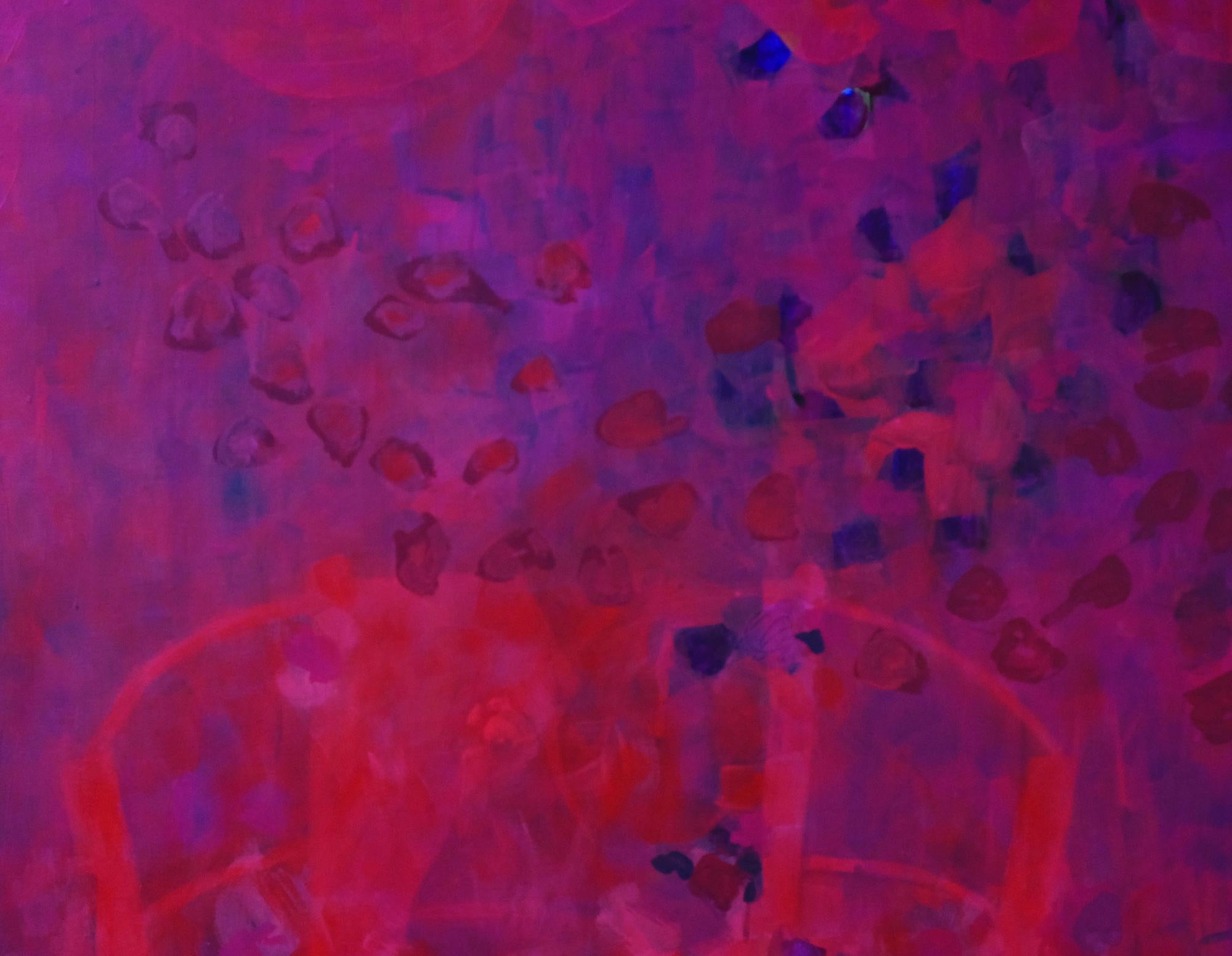 Roter Stuhl #3. Farbe Gemälde (Abstrakt), Painting, von Rita Alaoui