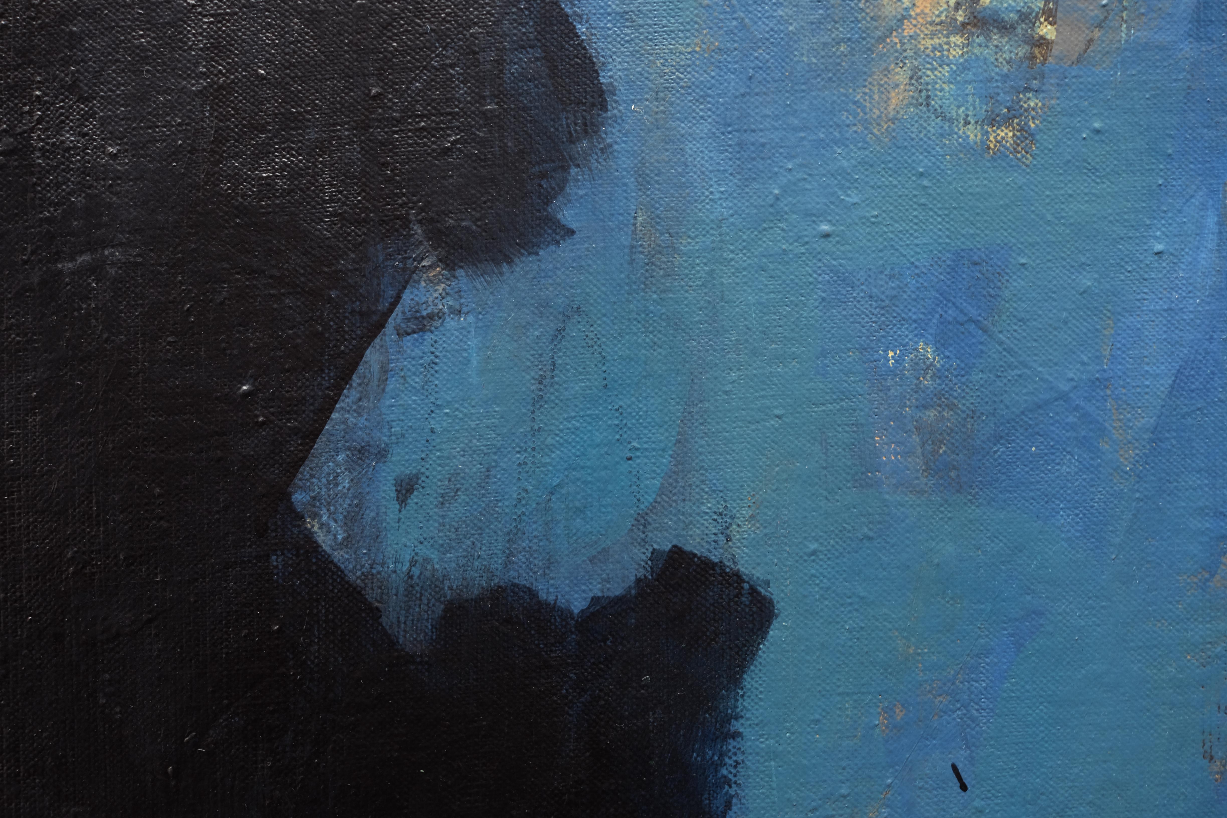 Untitled 1. Abstract painting - Brown Abstract Painting by Rita Alaoui
