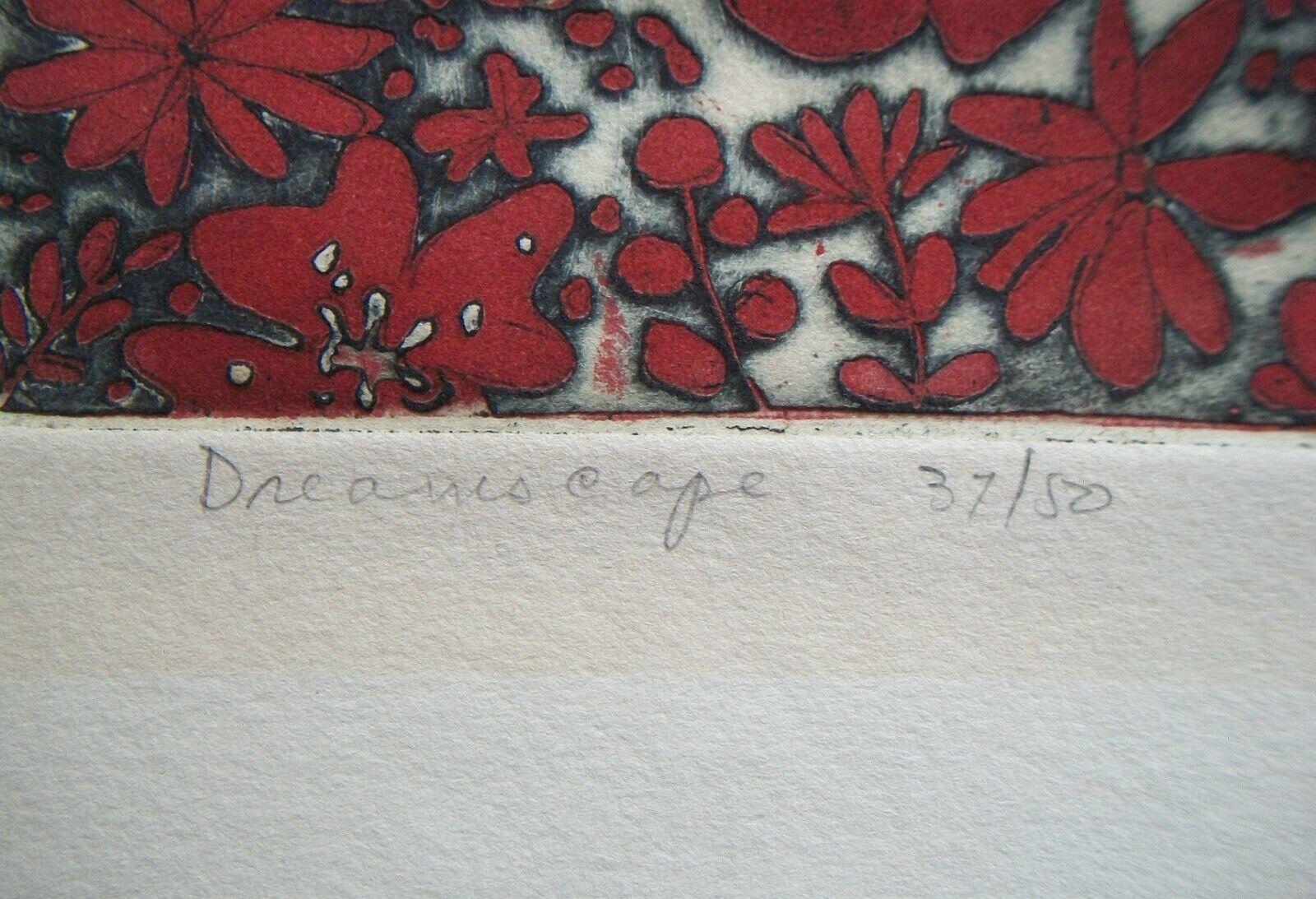 Rita Briansky, „Dreamscape“, 37/50, gerahmte Radierung auf Papier, Kanada, ca. 1973 im Angebot 1