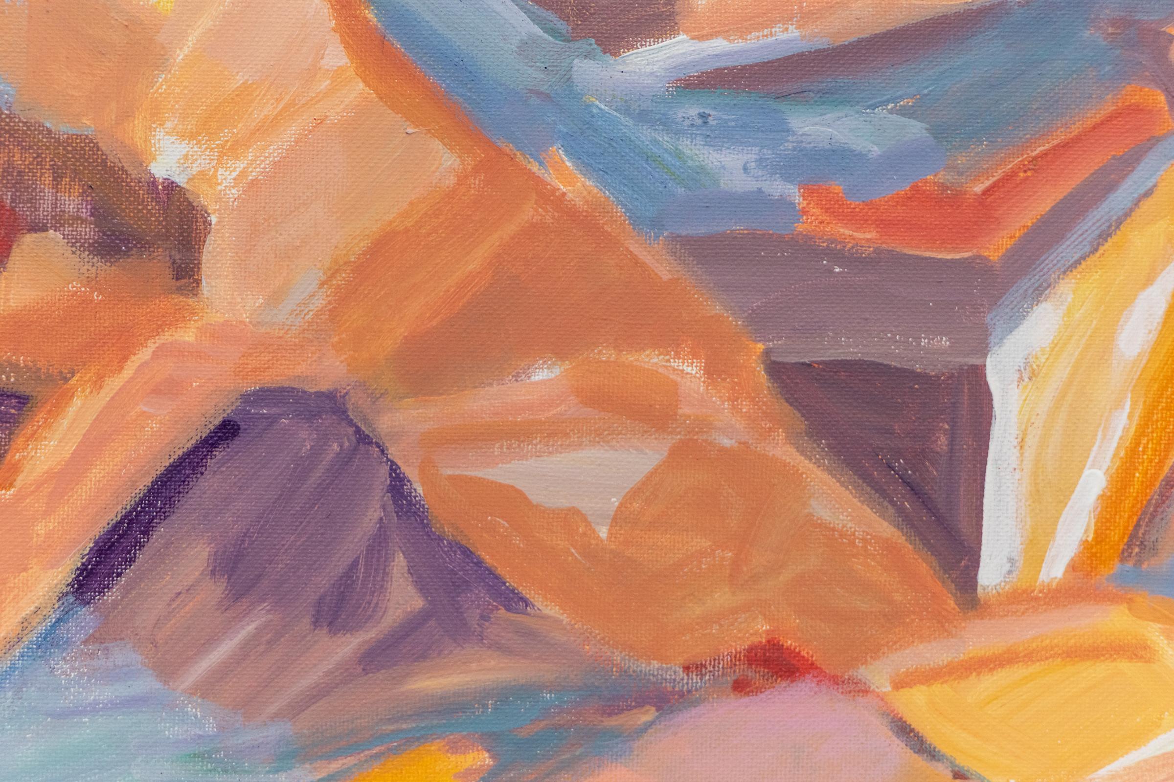 21° secolo Paesaggio astratto del Sud Ovest Dittico Pittura acrilica, roccia per in vendita 2