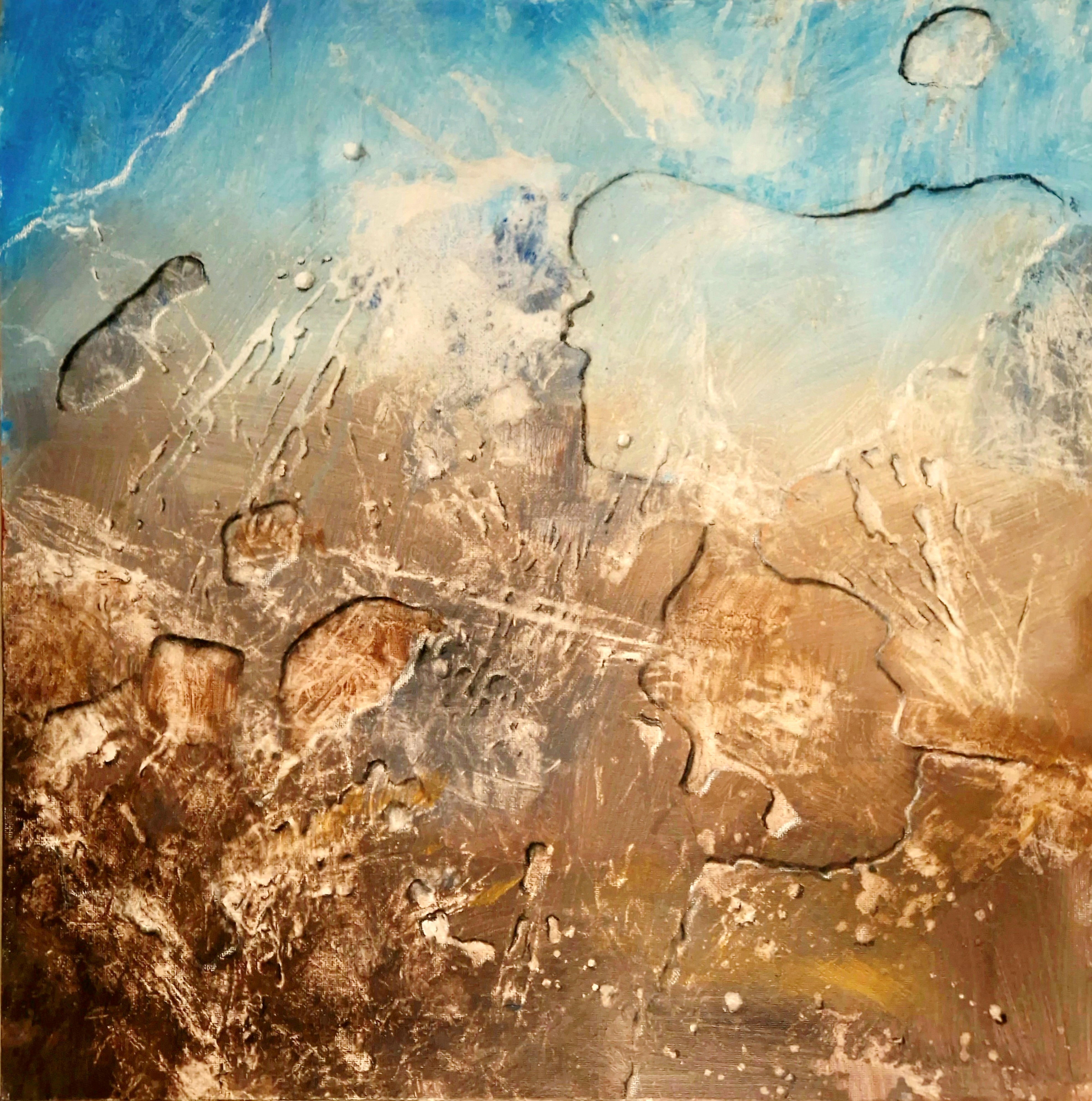 Acrilico e carboncino su tela

Rita di Benedetto è un'artista visiva francese nata nel 1952 che vive e lavora a Tolosa, in Francia. La sua pittura vuole essere sensuale, non concettuale, contemplativa, con un effetto radionico come ragion d'essere,