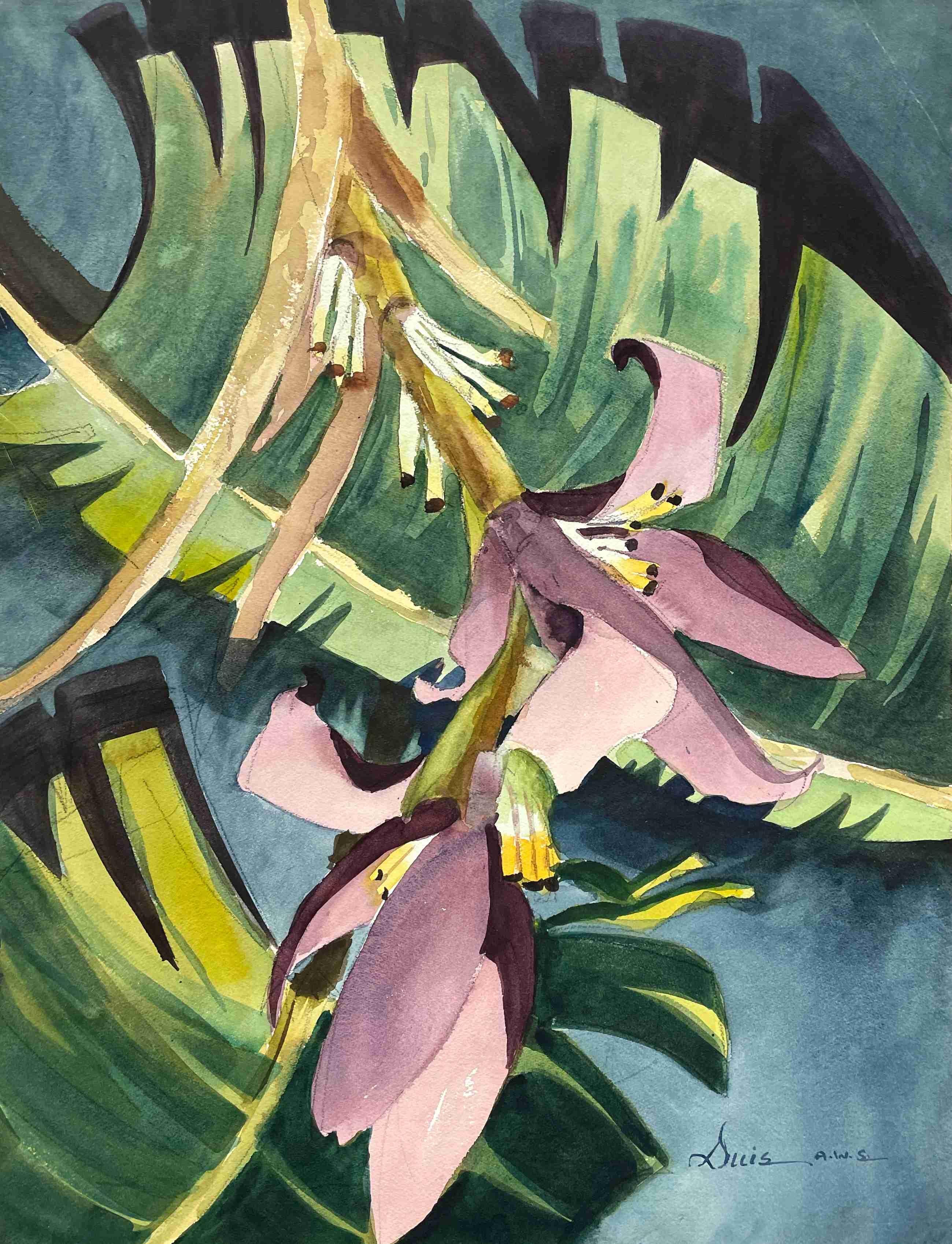 Rita Duis (Astley-Bell) Still-Life Painting - Untitled (Irises)