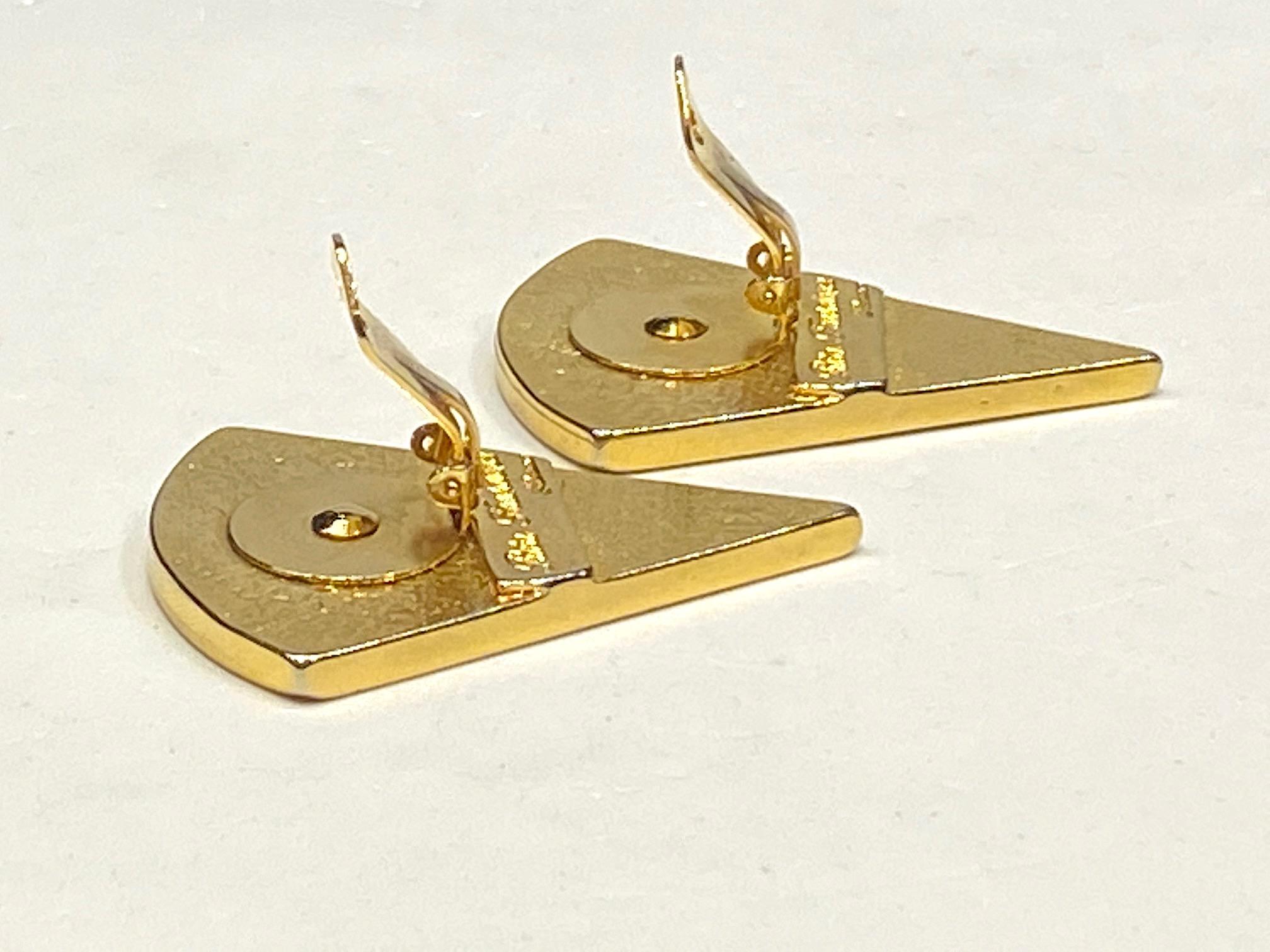 Rita Frascione 1980s Faux Tortoise Glass Earrings 4