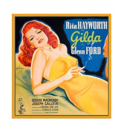 Rita Hayworth Starring in Gilda, after Vintage Movie Poster, Hollywood Regency