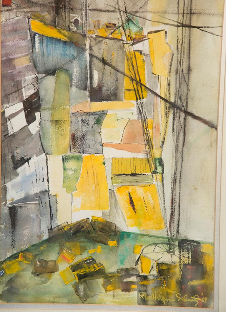 Rita Holtzman Schwartz, Watercolor and Ink Abstract, 