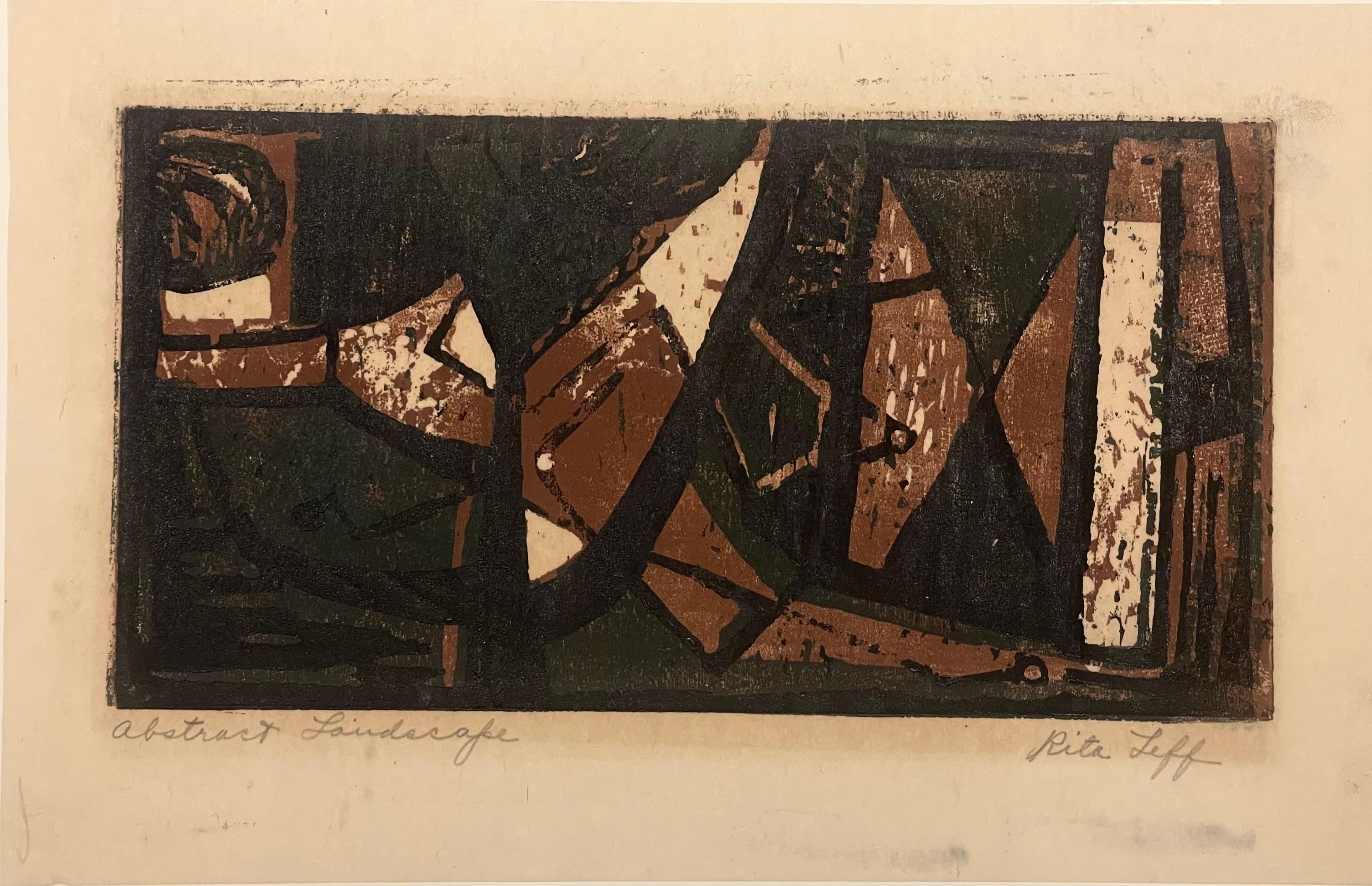 Rita Leff Abstract Print – ABSTRAKTE LANDSCHAFT