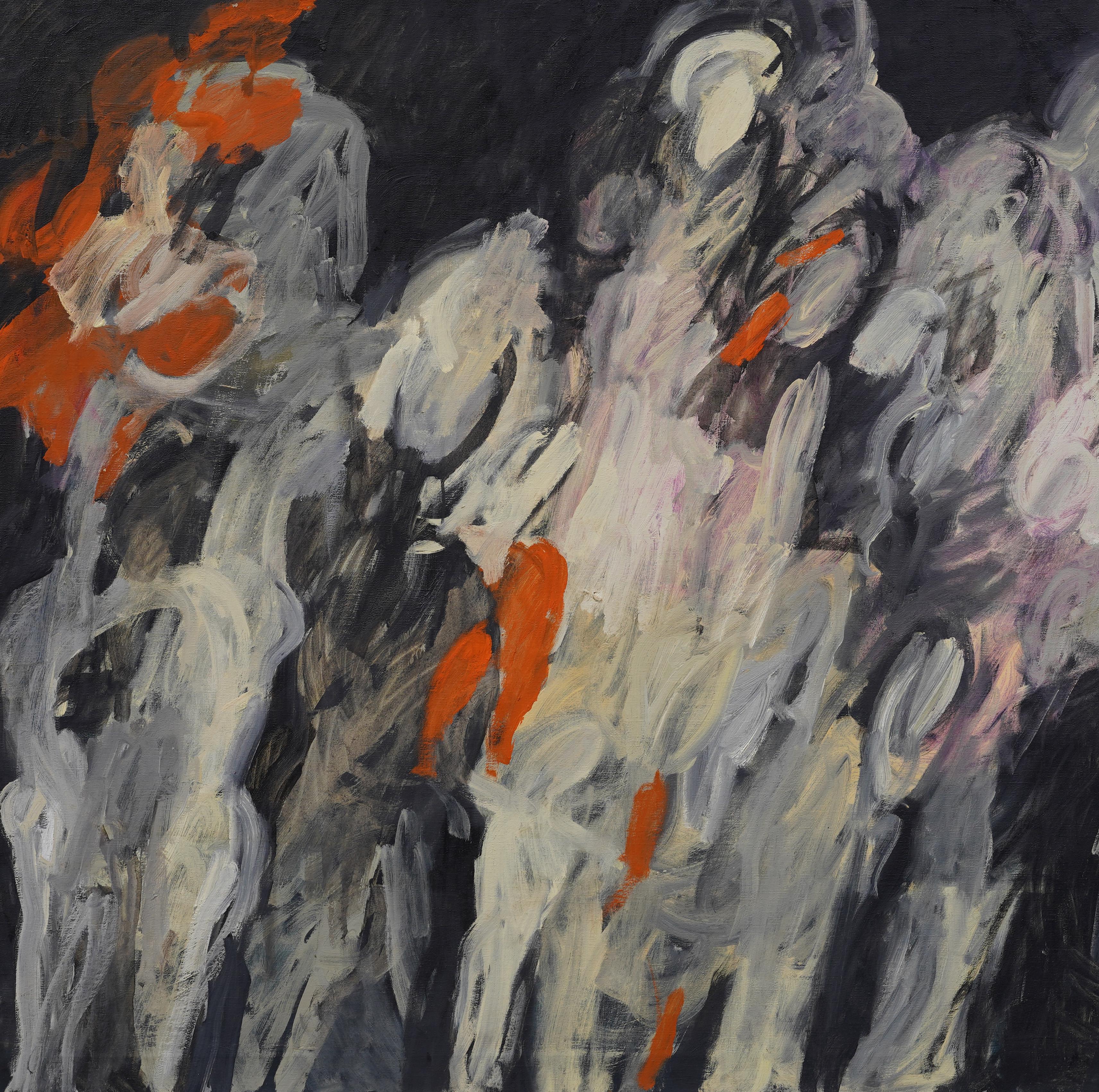 Impresionante óleo expresionista abstracto de principios del modernismo americano.  Enmarcado.  Óleo sobre lienzo.  