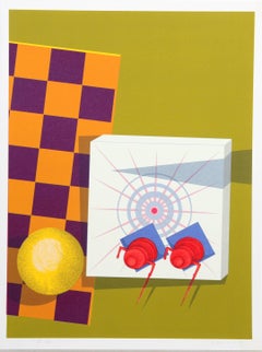 Checkmate, Surrealist Screenprint by Rita Simon