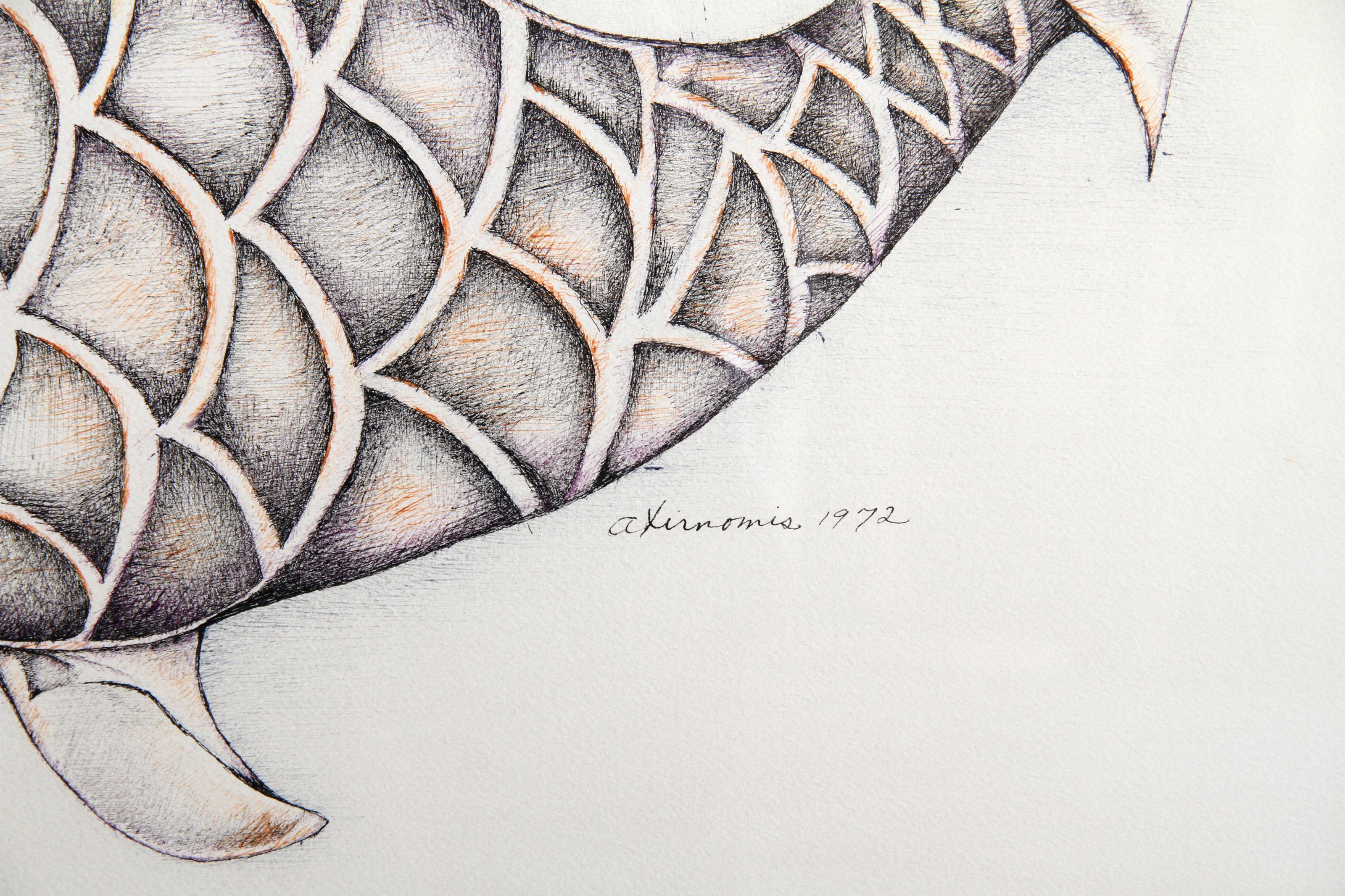 Fish, Surrealist Etching by Rita Simon For Sale 1