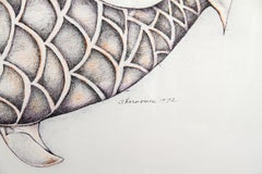 Fish, Surrealist Etching by Rita Simon