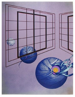 Ohne Titel 7, Surrealistischer Siebdruck von Rita Simon