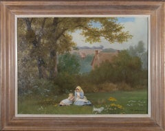 Rita Steffan - Olio del XX secolo, Bambini nel prato